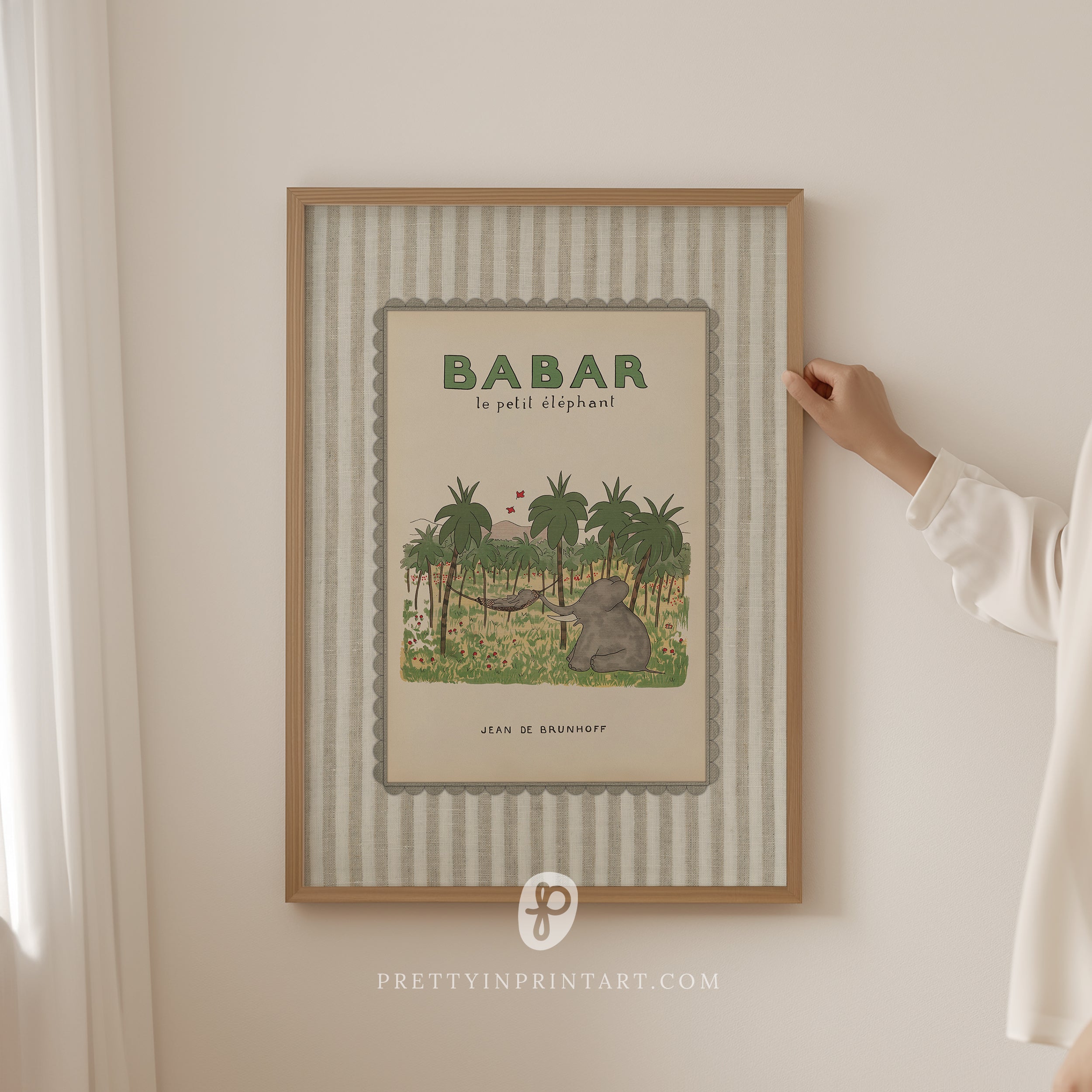 Vintage Babar the Elephant nursery wall art print