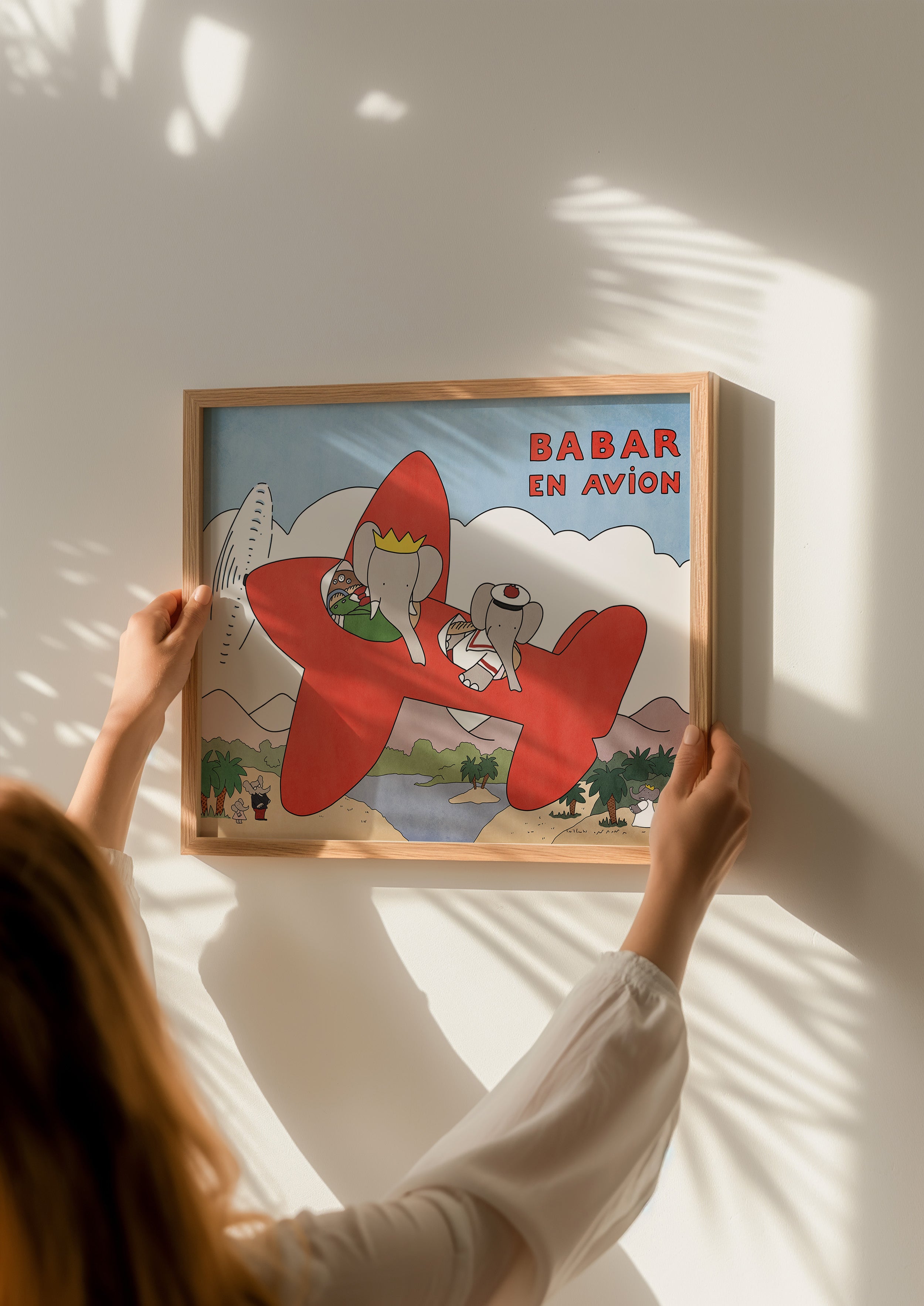 Babar Nursery Art - Babar the Elephant nursery wall art print, Vintage Babar nursery decor for baby’s room, Classic Babar prints for children’s bedrooms