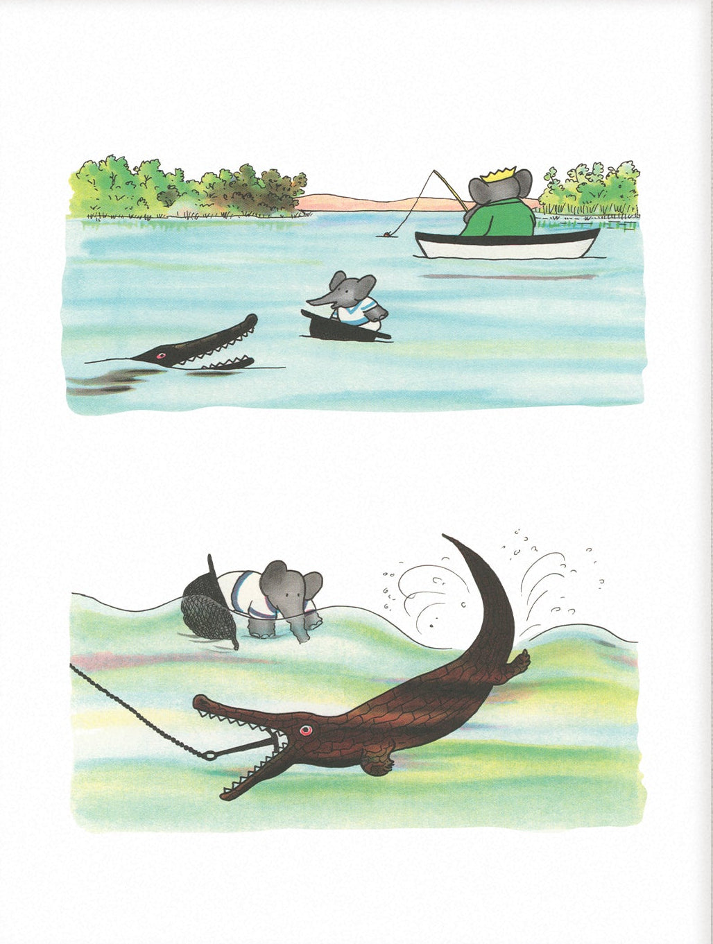 Babar Crocodile 003 | Unframed
