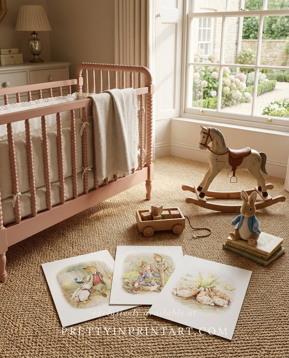 Beatrix Potter Nursery Art, Jemima Puddle Duck | Unframed