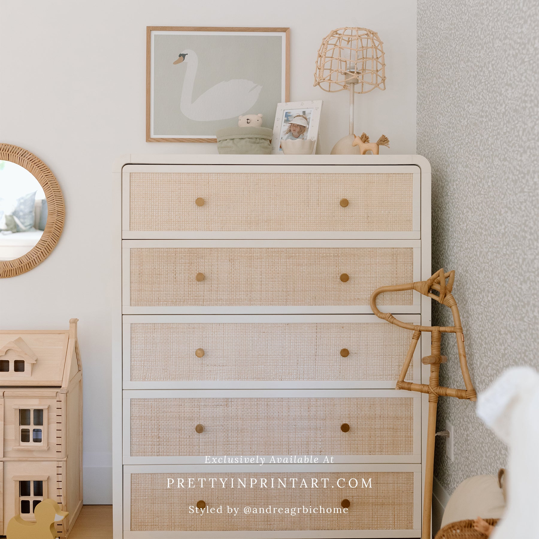 Swan Art - Pavilion Blue | Unframed