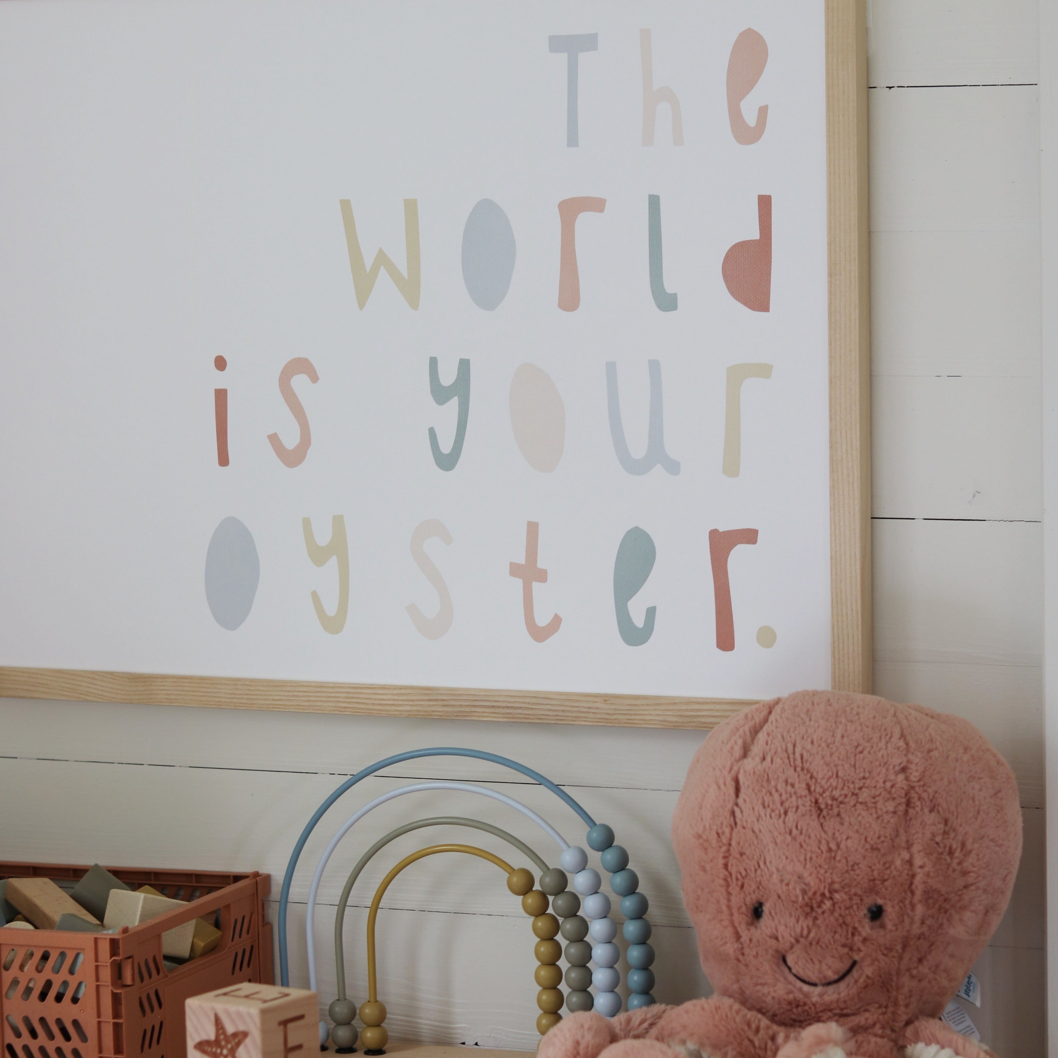 The World Is Your Oyster - Subtle Colours | Unframed