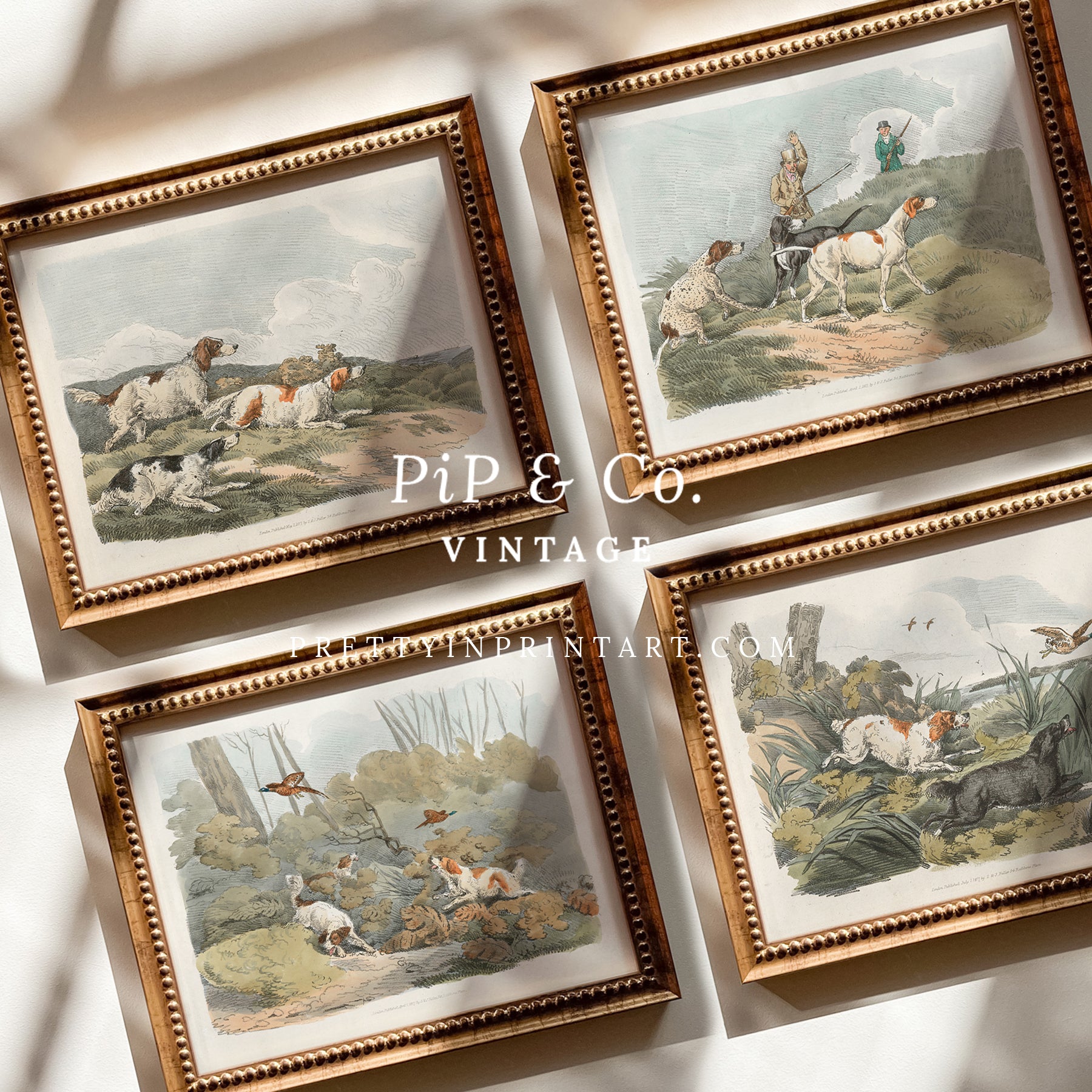 vintage-hunting-dog-wall-art-set-in-gold-frames