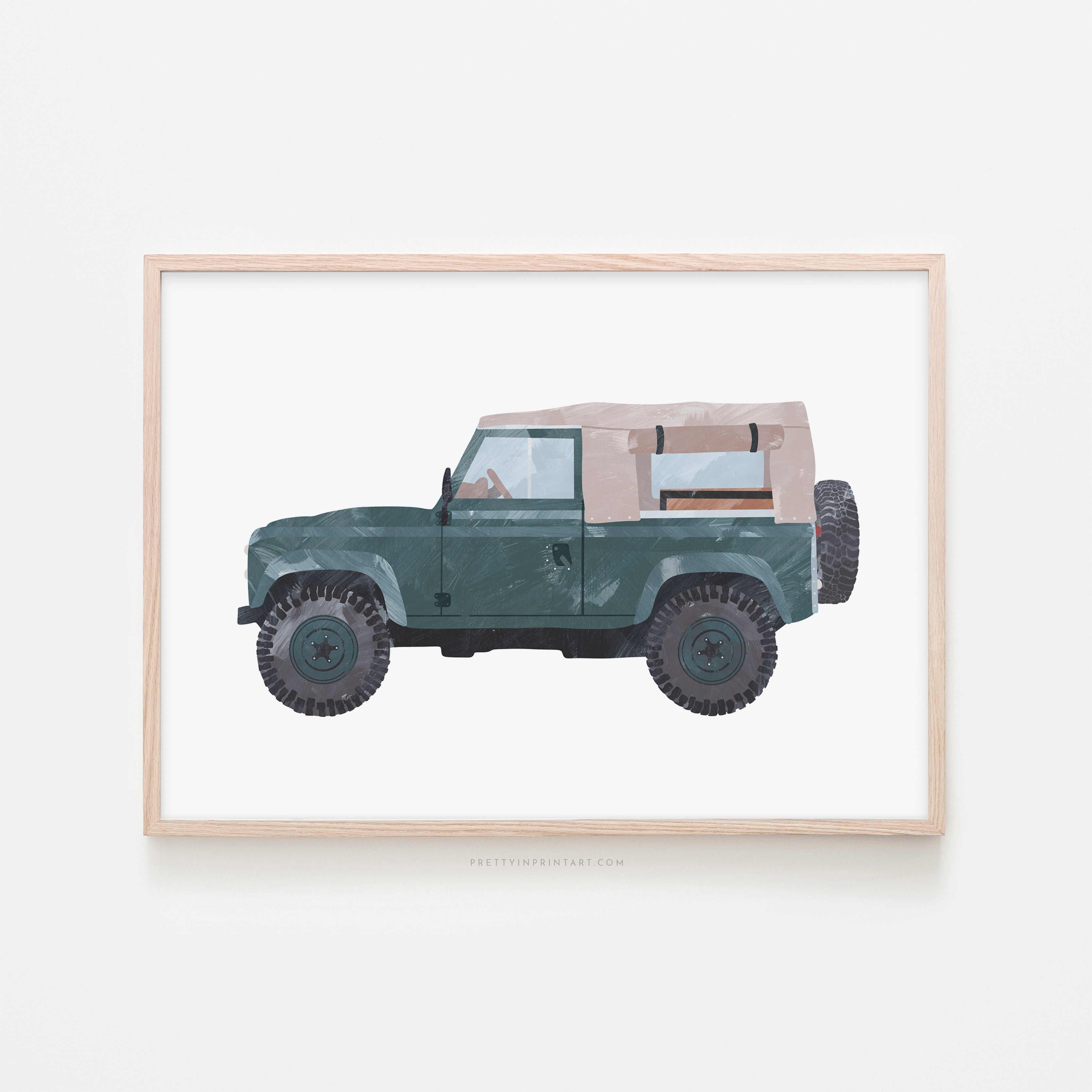 4x4 Land Rover - Green Defender | Framed Print