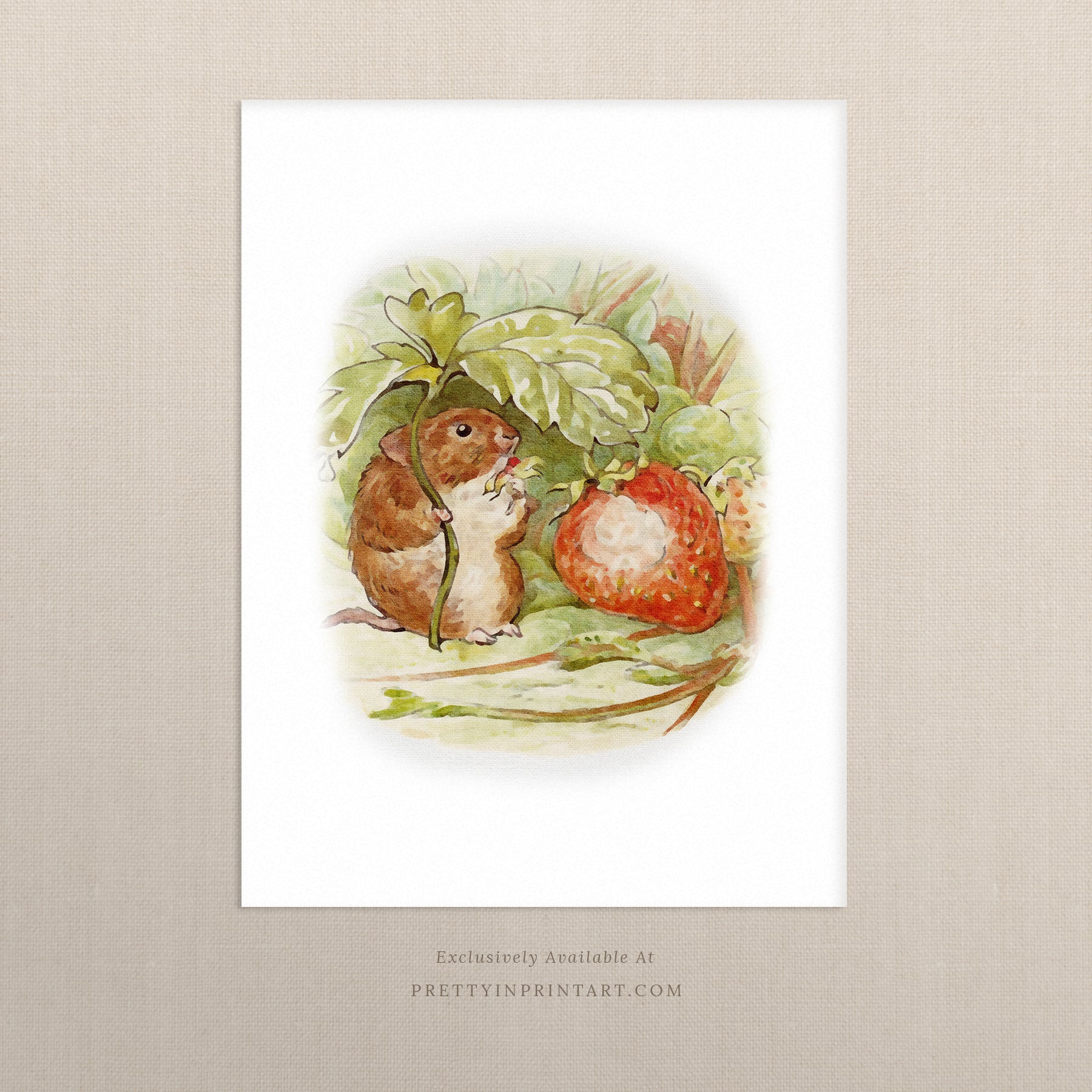 Beatrix Potter Nursery Art, Mrs Tittlemouse | Unframed