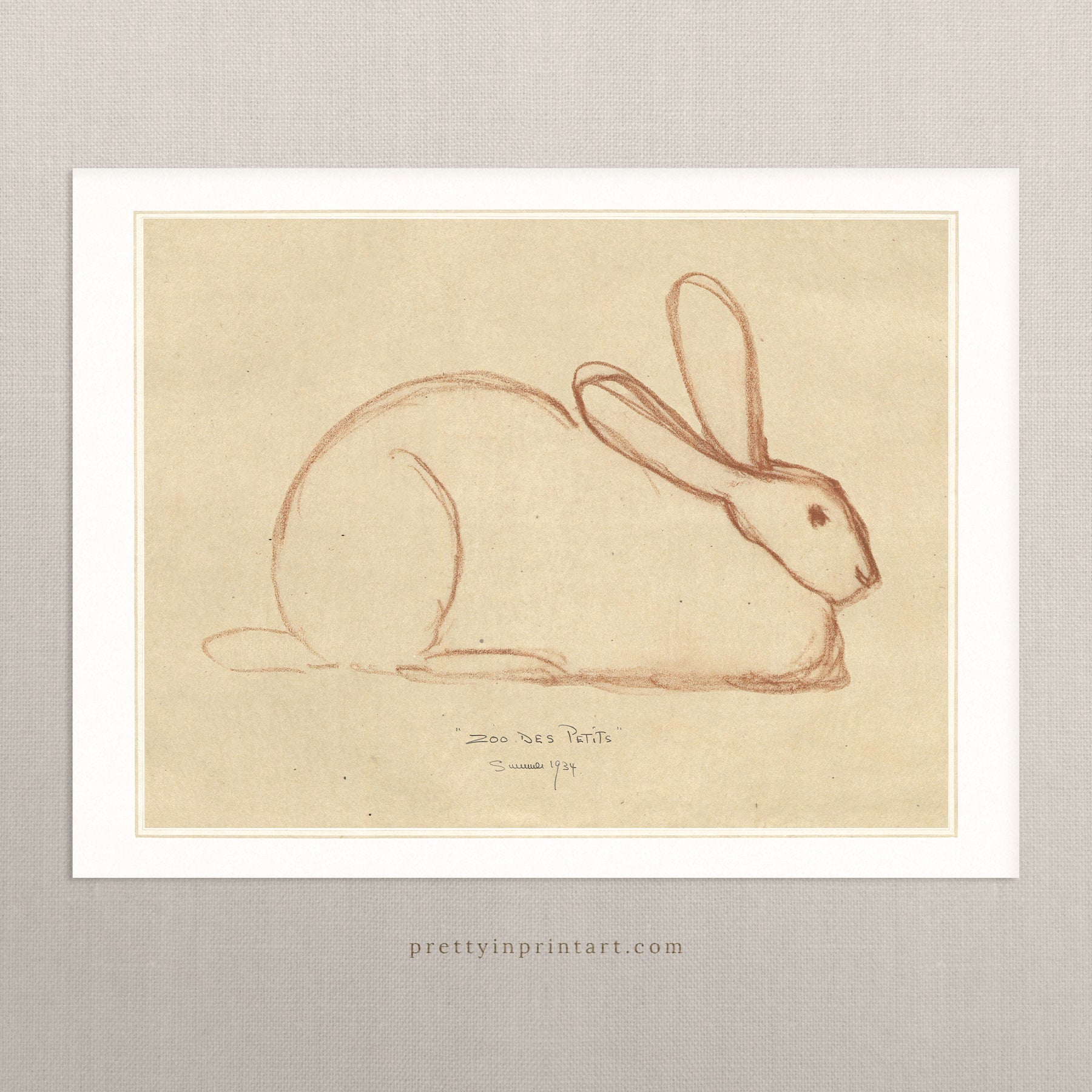 Bunny Rabbit Sketch, 00586 | Unframed