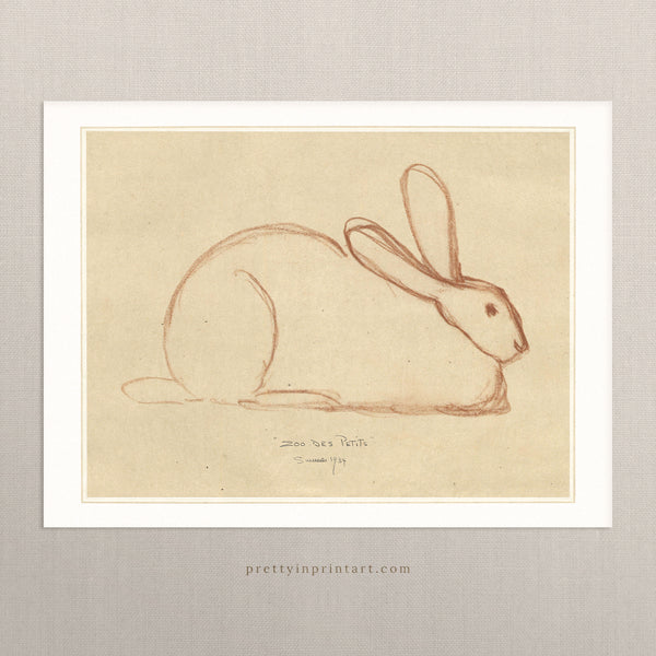 Bunny Rabbit Sketch, 00586 |  Unframed