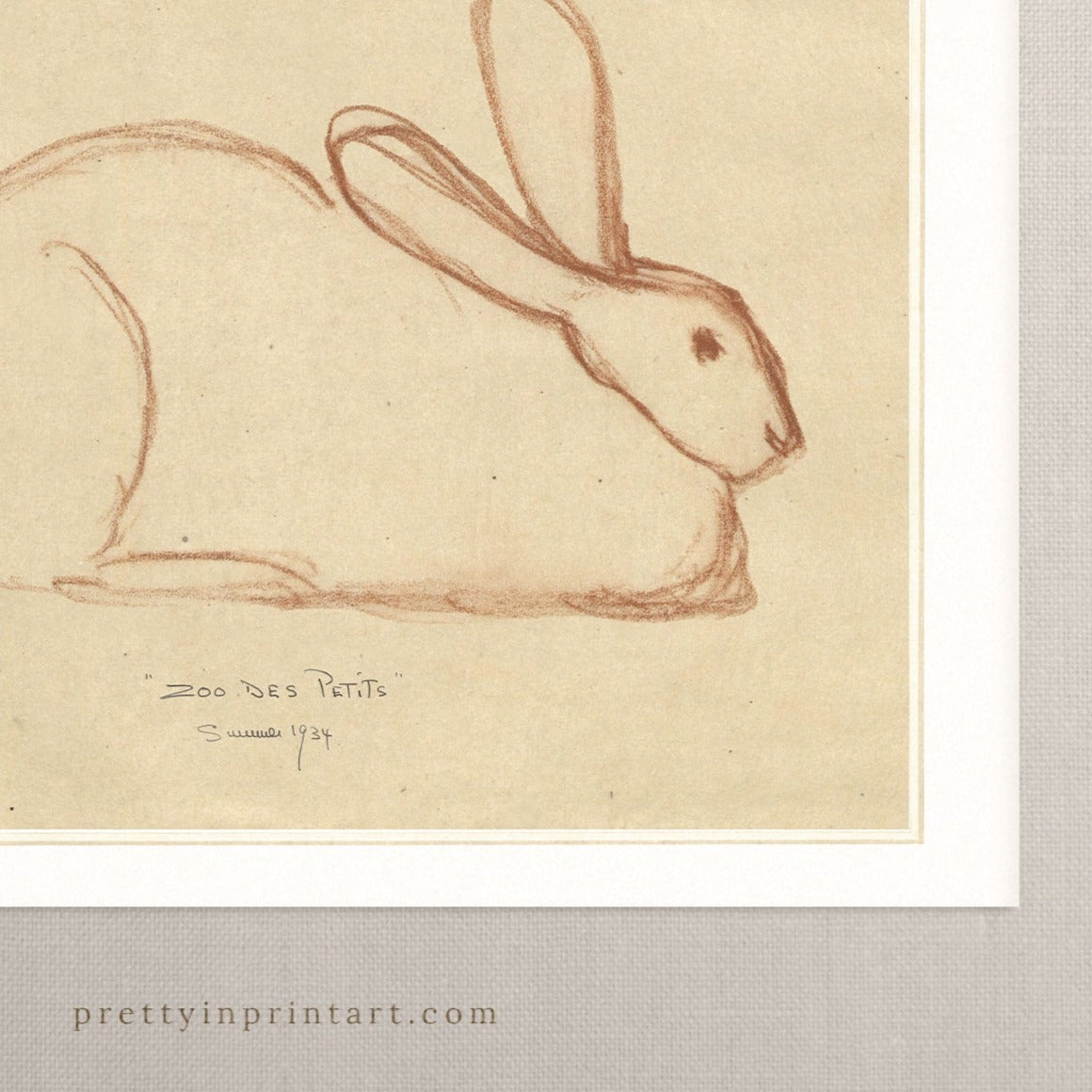 Bunny Rabbit Sketch, 00586 | Unframed