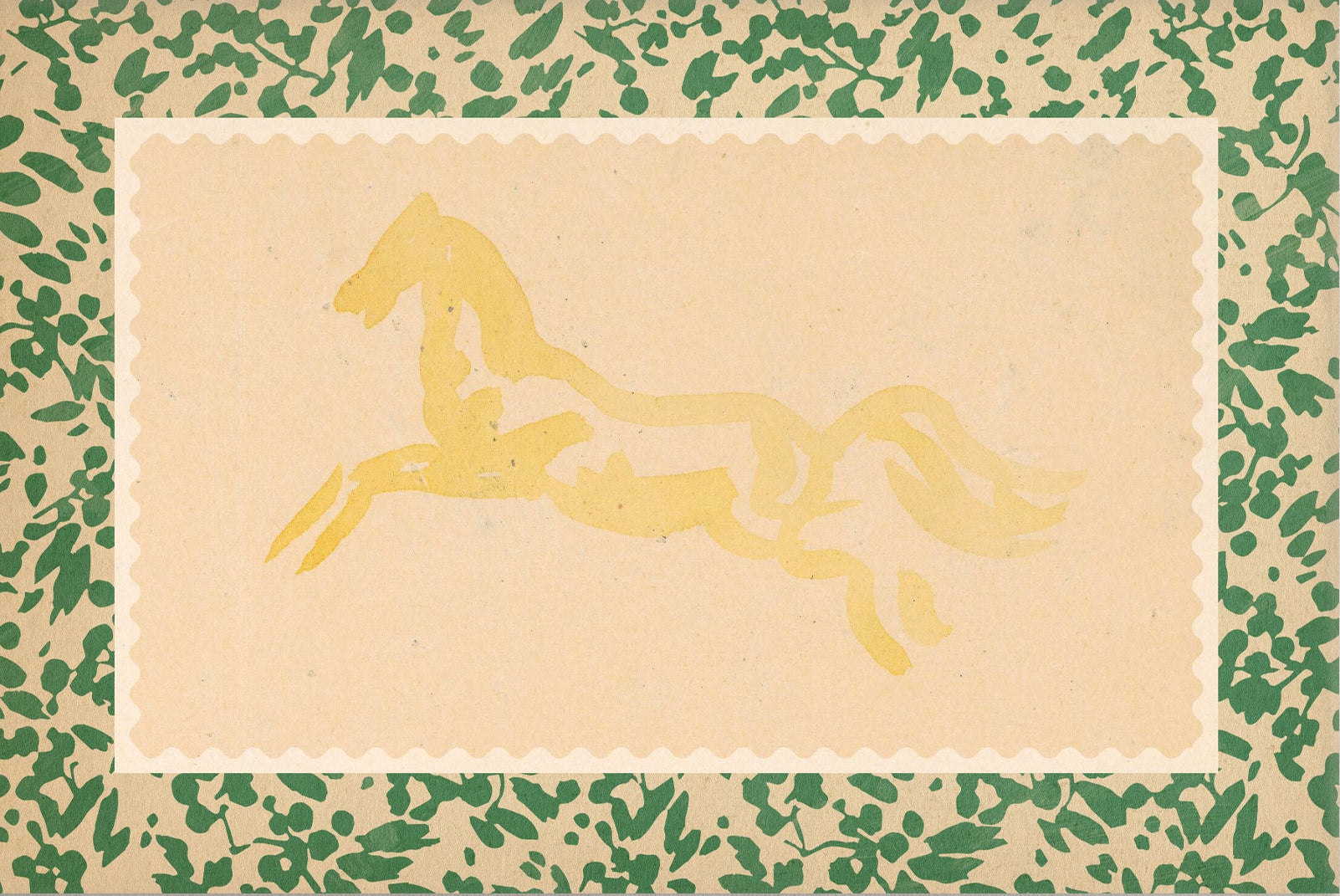 Horse Art, Yellow, 00633 | Unframed