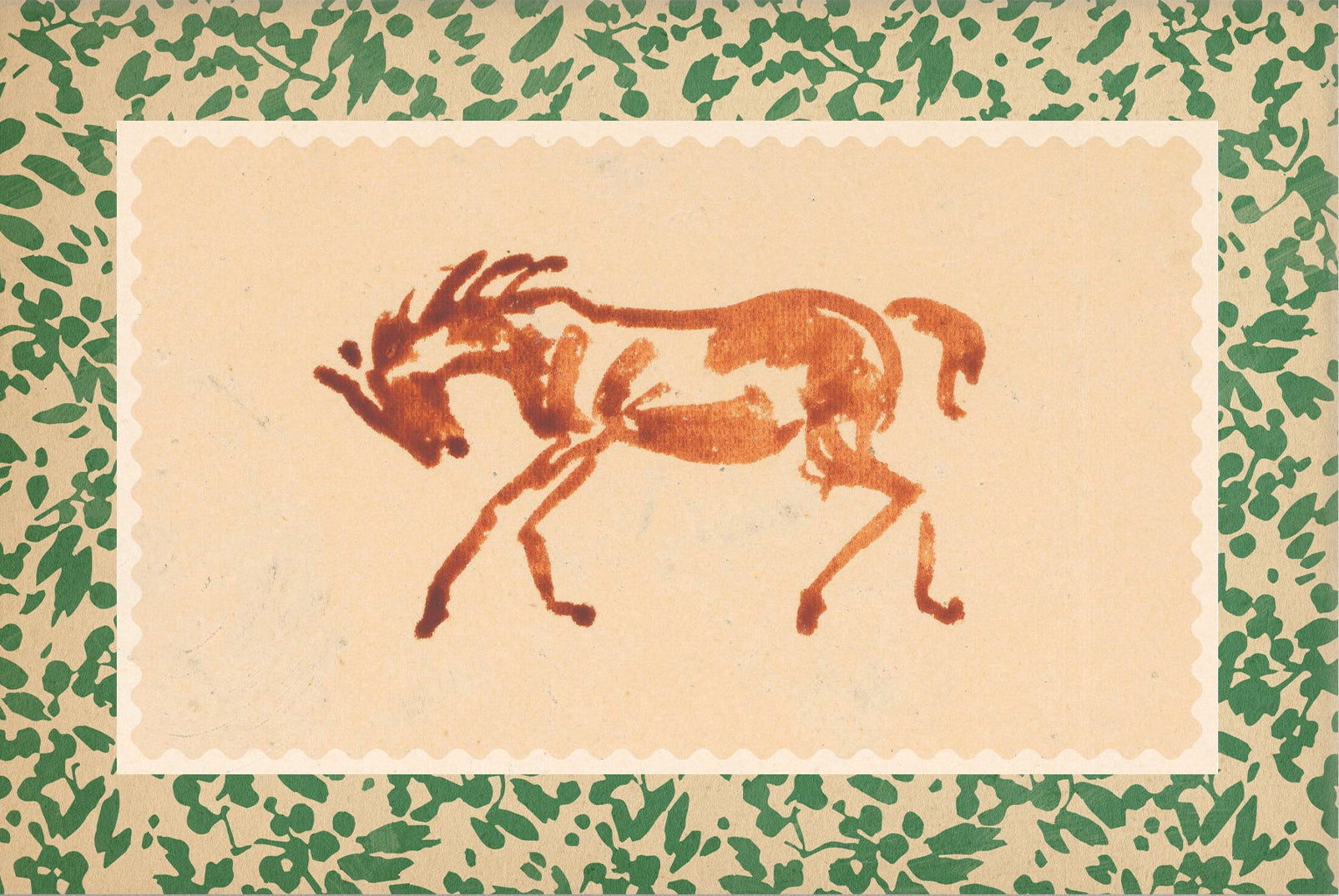 Horse Art, Rust / Ochre, 00636 | Unframed
