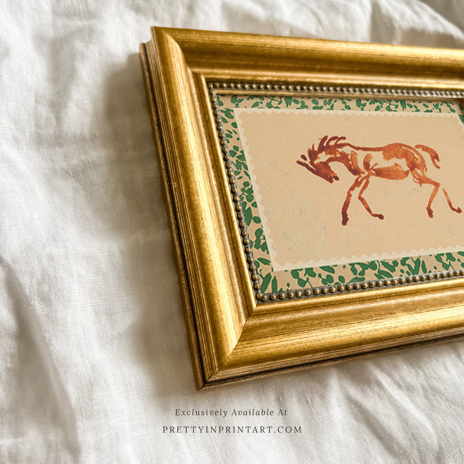 Horse Art (all colours) | Gold Frame