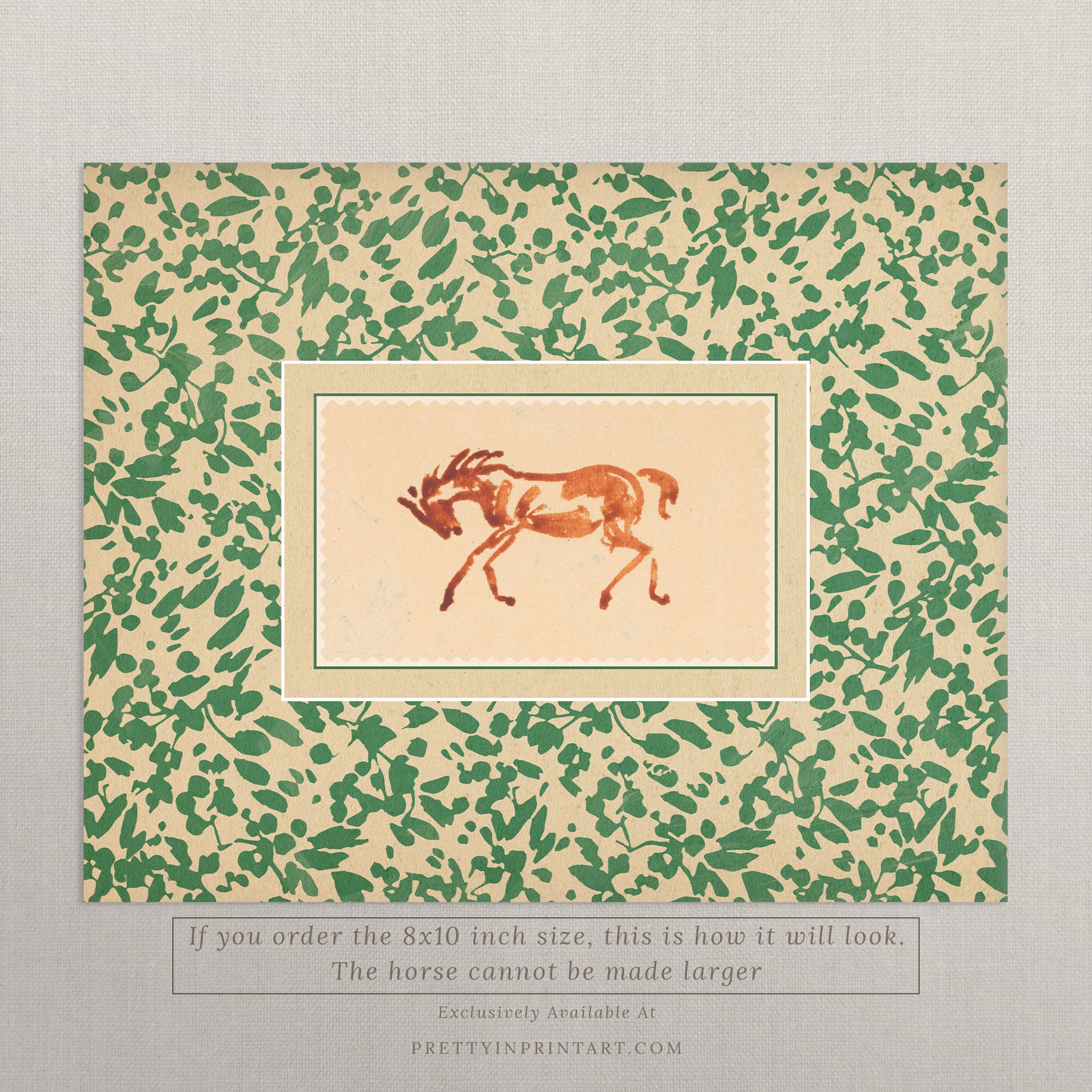 Horse Art, Rust / Ochre, 00636 | Unframed