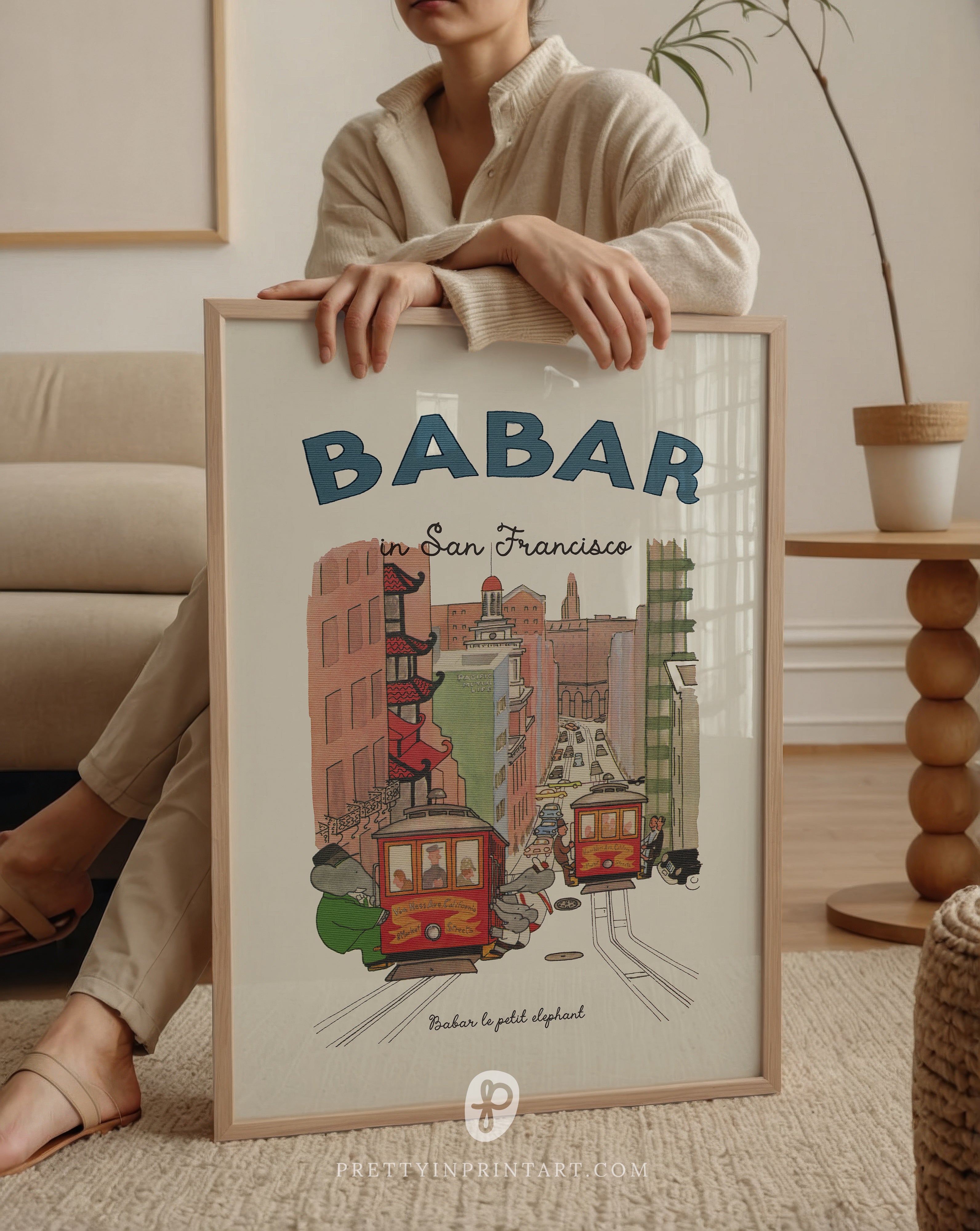 Babar Nursery Art Print - San Francisco | Unframed