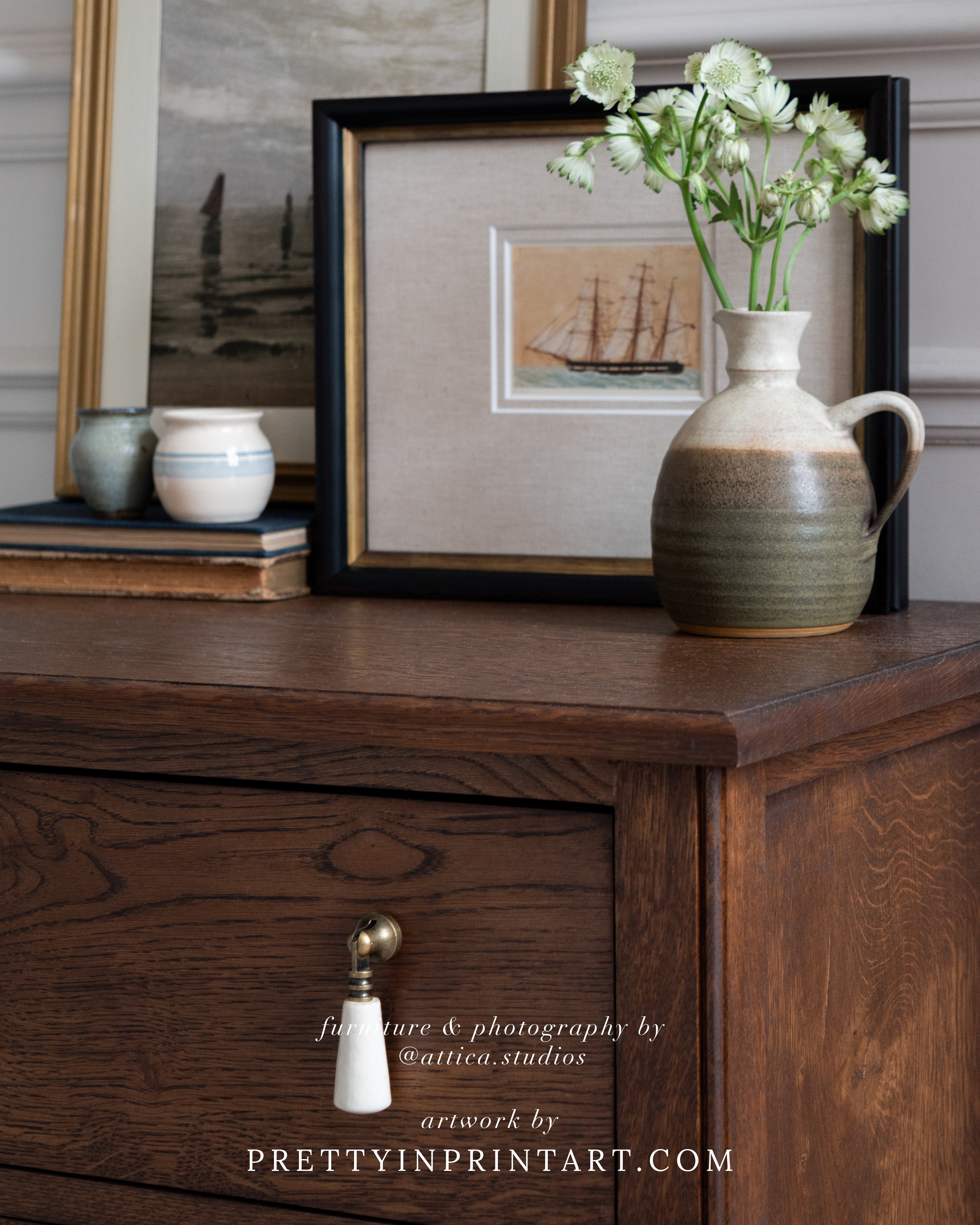 Antique Sailing Boat – Sea Art Print 001 | Framed 2001