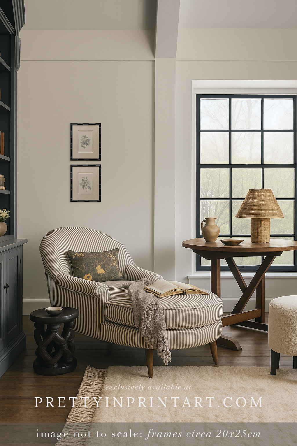 Framed & Mounted Vintage Flower Art 002 | 269