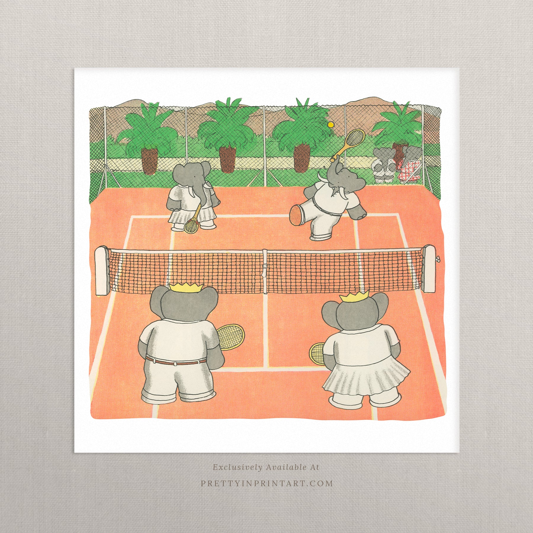 Babar Nursery Art - Babar the Elephant nursery wall art print, Vintage Babar nursery decor for baby’s room, Classic Babar prints for children’s bedrooms