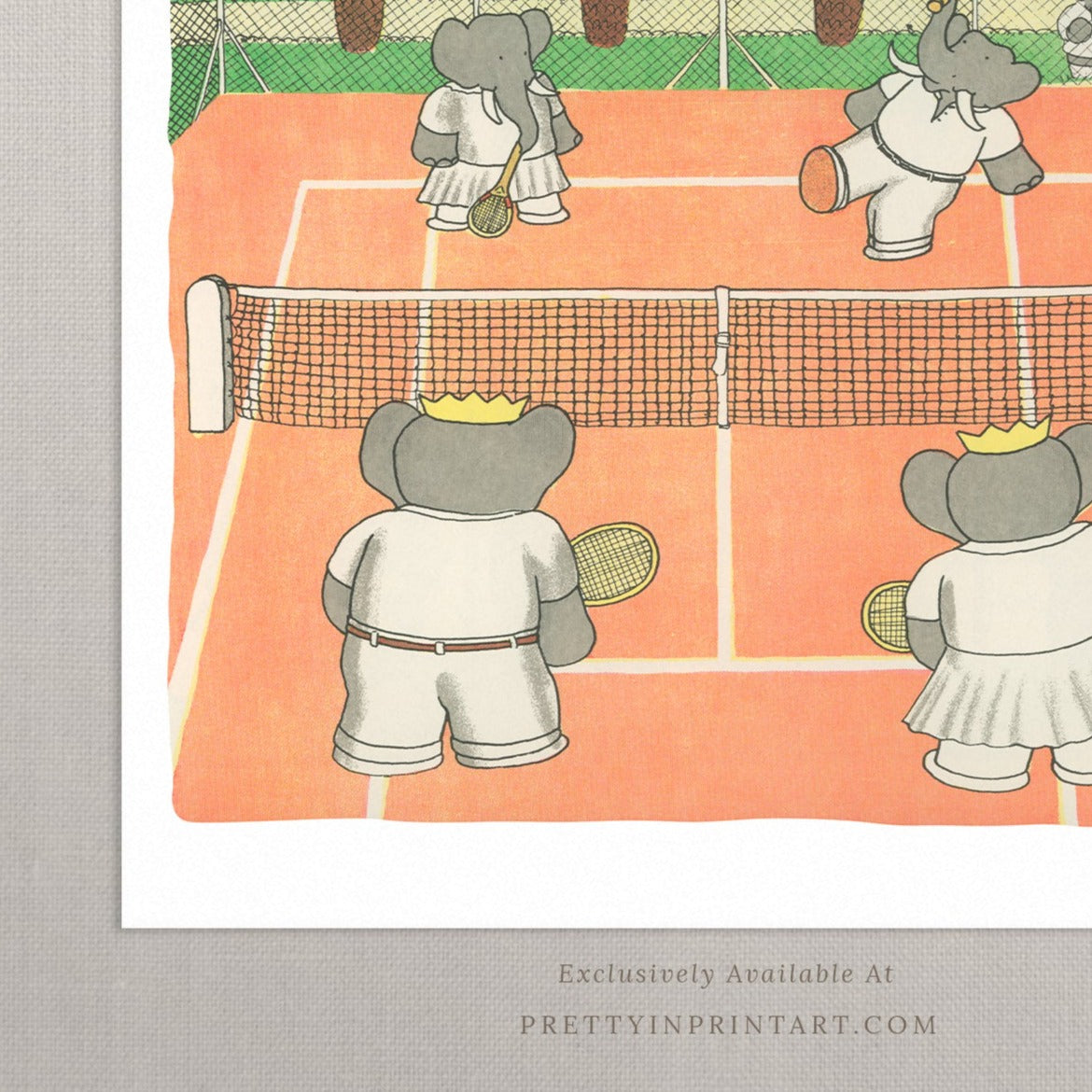 Babar Nursery Art - Babar the Elephant nursery wall art print, Vintage Babar nursery decor for baby’s room, Classic Babar prints for children’s bedrooms