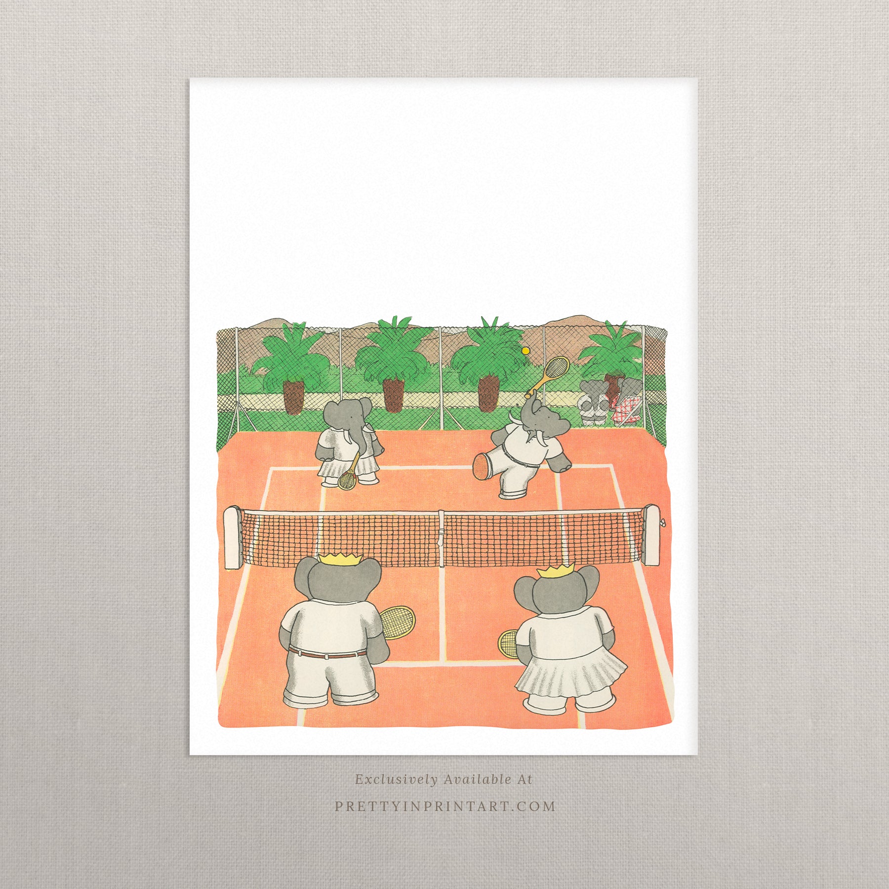 Babar Nursery Art - Babar the Elephant nursery wall art print, Vintage Babar nursery decor for baby’s room, Classic Babar prints for children’s bedrooms
