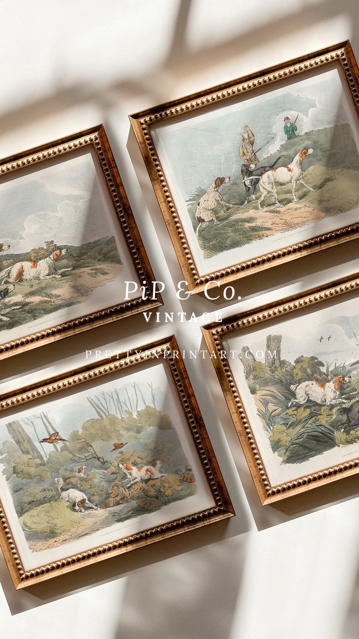 vintage-hunting-dog-wall-art-set-in-gold-frames