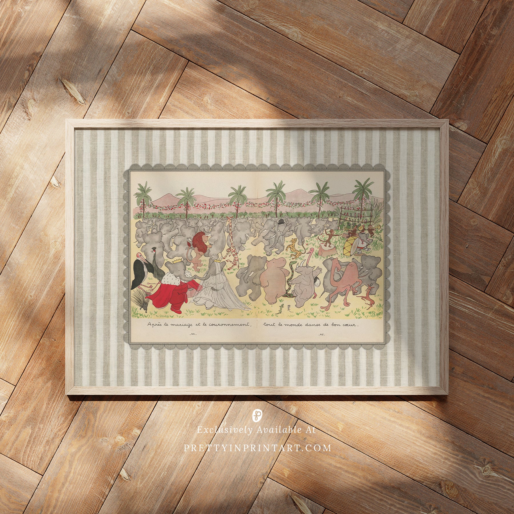 Babar Nursery Art - Babar the Elephant nursery wall art print, Vintage Babar nursery decor for baby’s room, Classic Babar prints for children’s bedrooms
