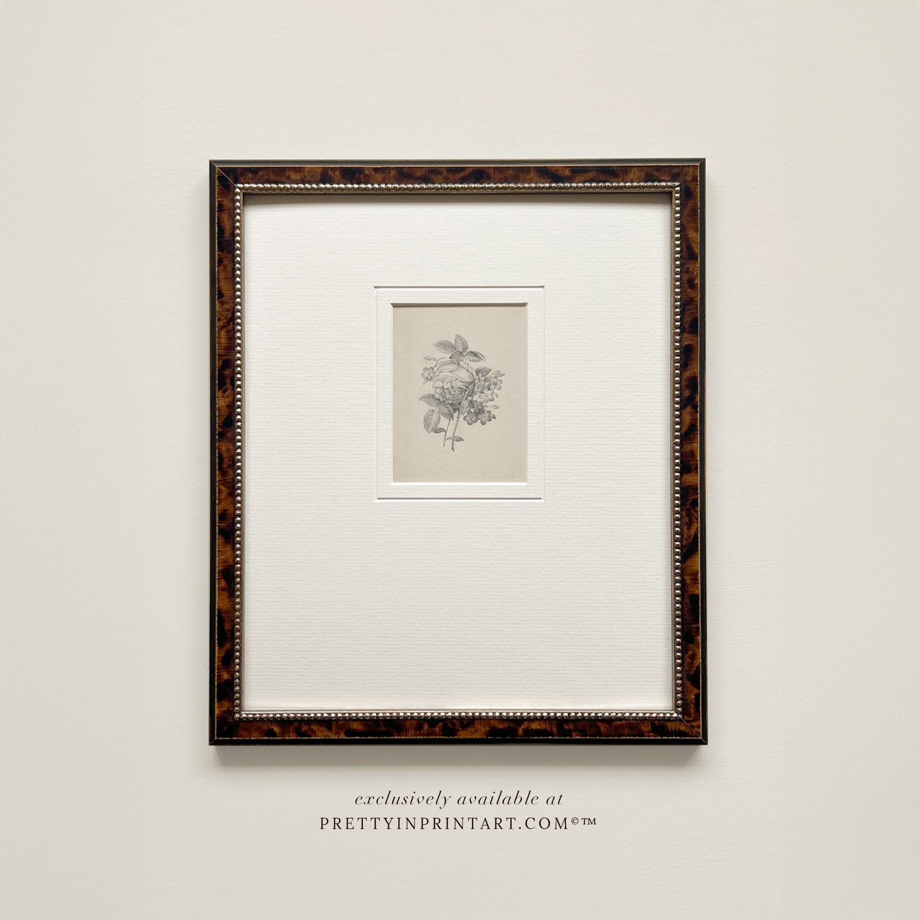 Flower pencil drawing, Floral still life vintage art, Vintage still life art, Framed vintage still life art, Classic picture frame, Vintage-style frame, Framed wall art vintage