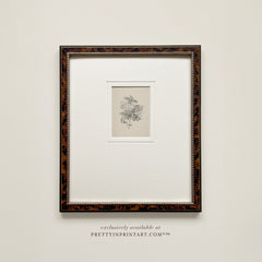 Vintage Flower Art 002 | Frame & Mount