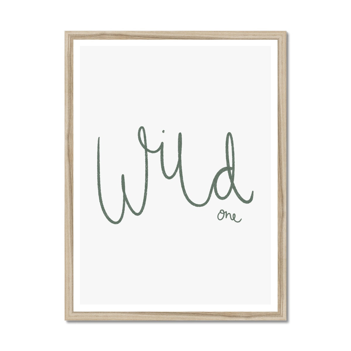 Wild One - Forest Green | Framed Print