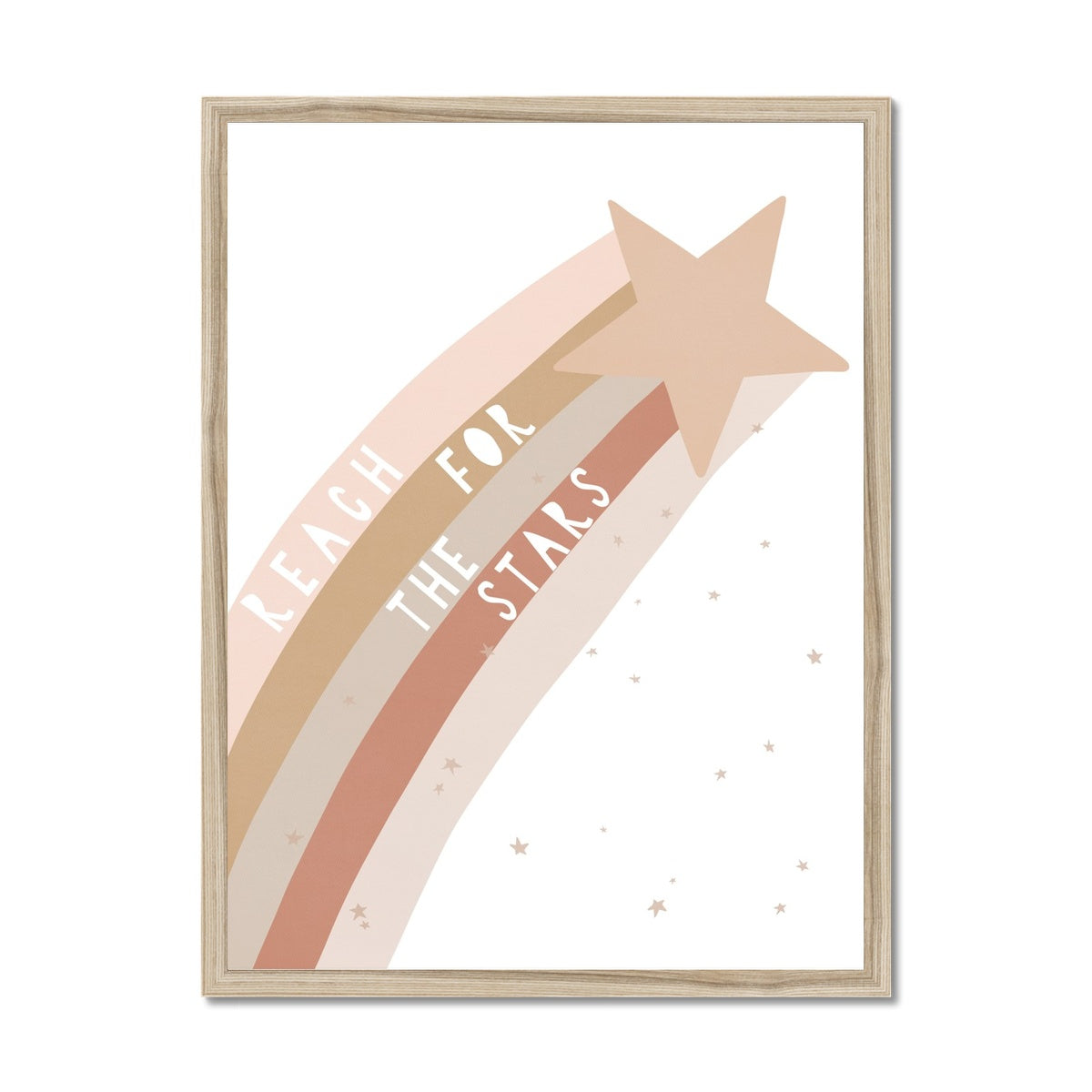 Reach for the Stars Quote - Pinks | Framed Print