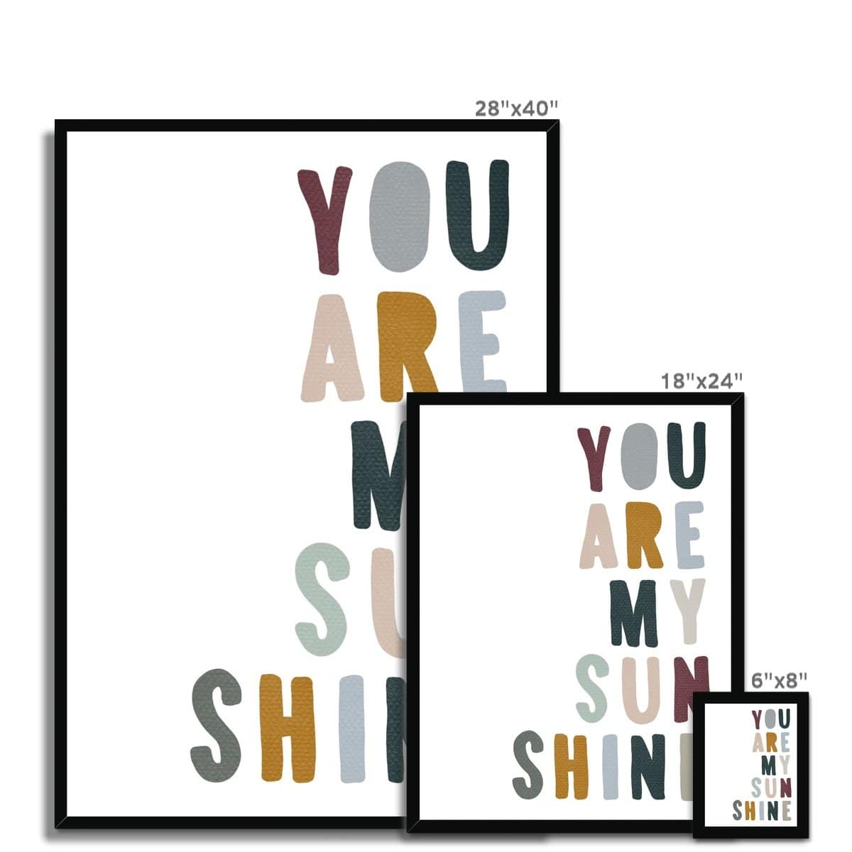 You Are My Sunshine - Woodland | Framed Print
