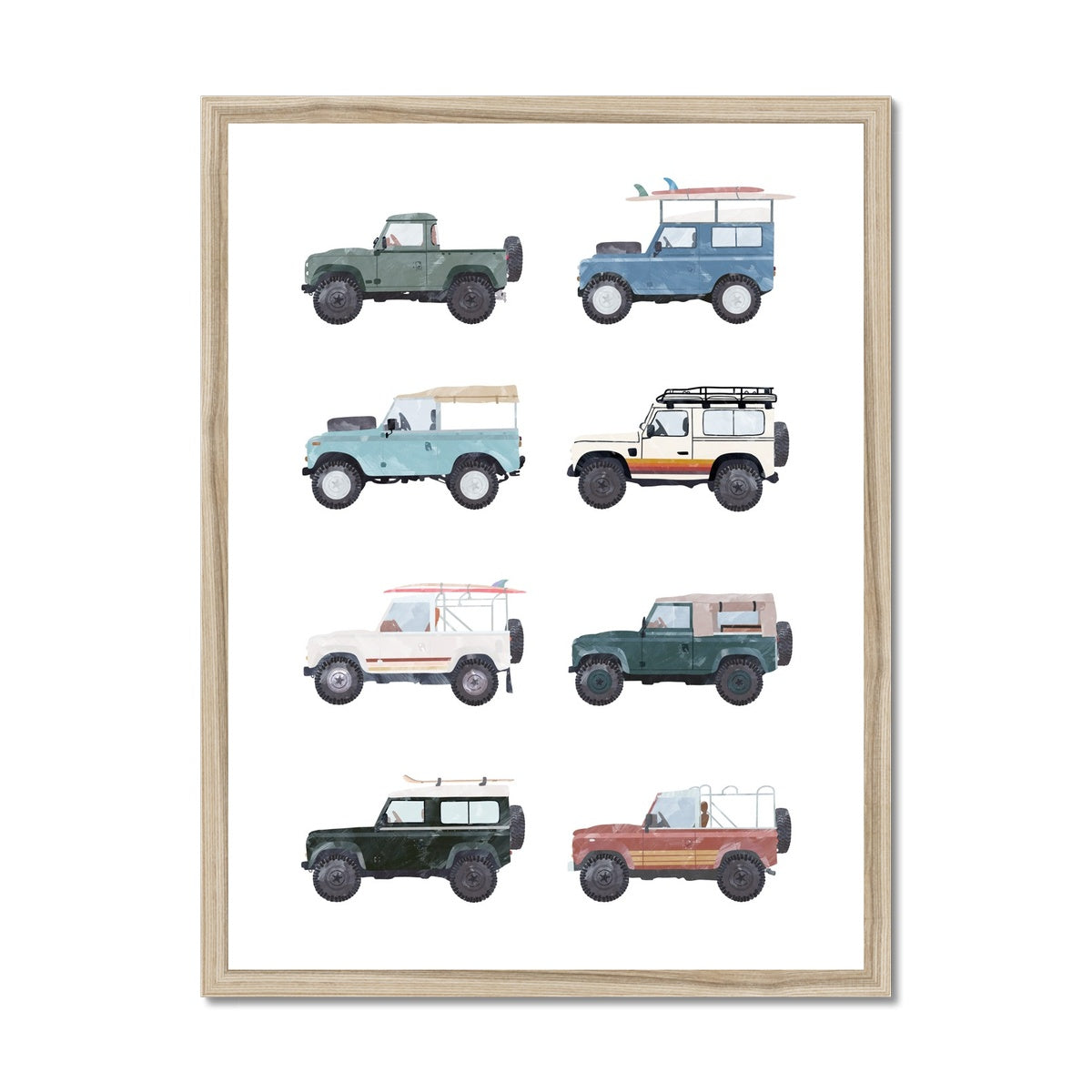 4x4 Defender Chart | Framed Print