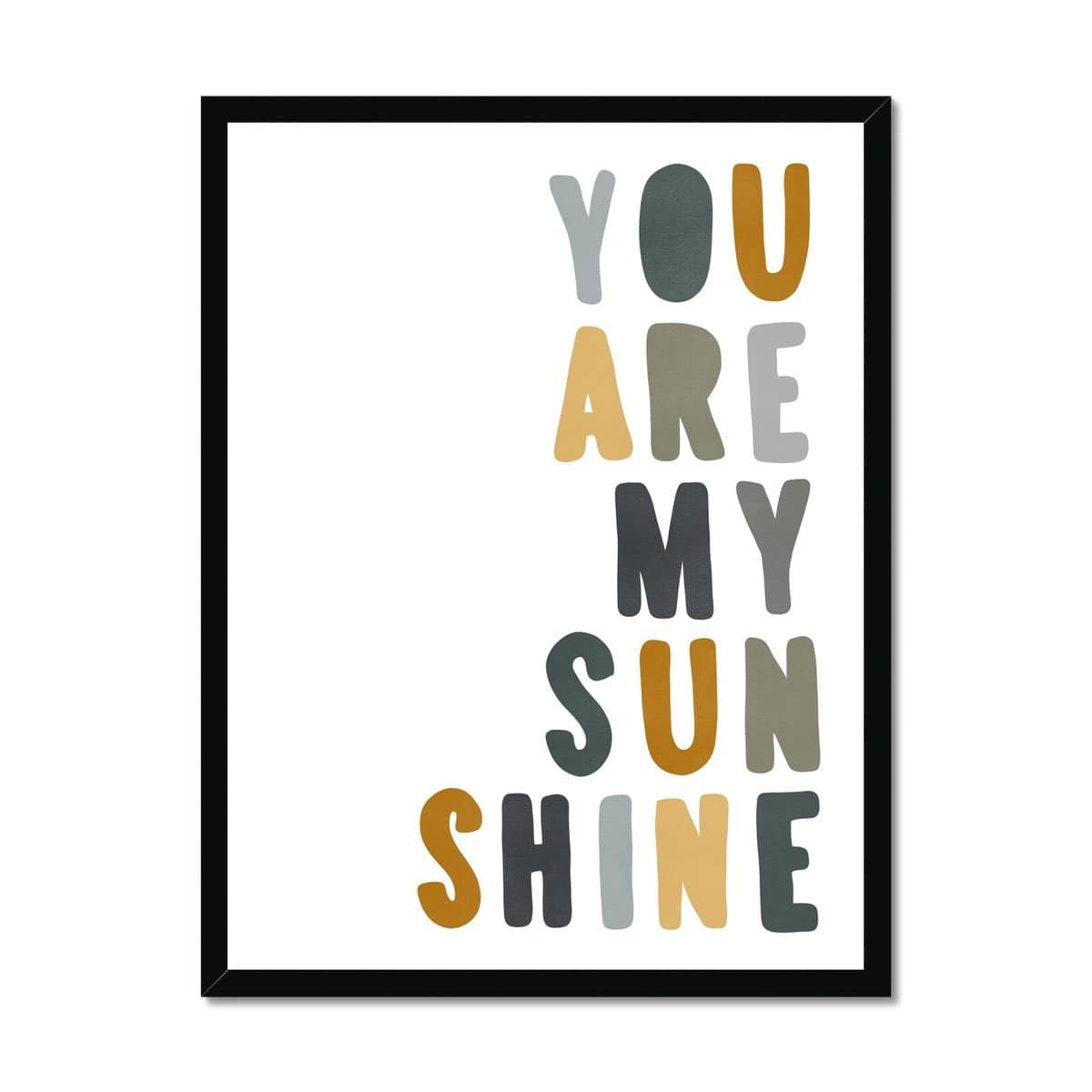 You Are My Sunshine - Jungle Colours | Framed Print