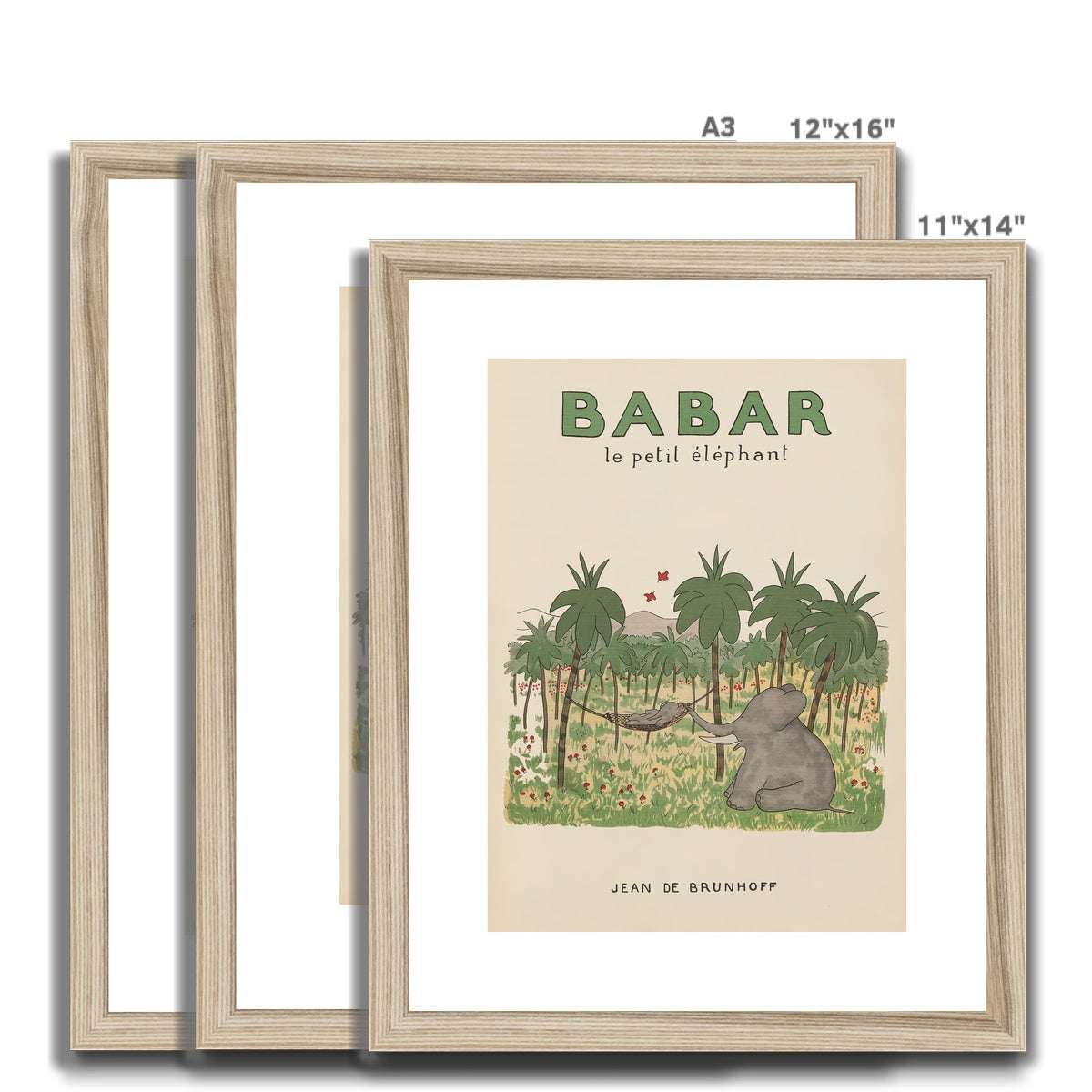 Babar Nursery Art - Babar the Elephant nursery wall art print, Vintage Babar nursery decor for baby’s room, Classic Babar prints for children’s bedrooms