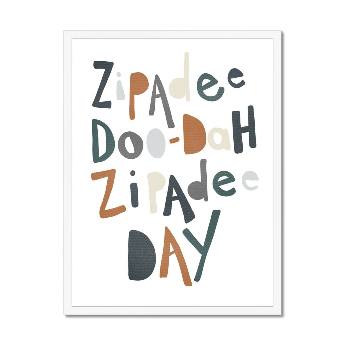 Zipadee Doo Dah - Navy | Framed Print