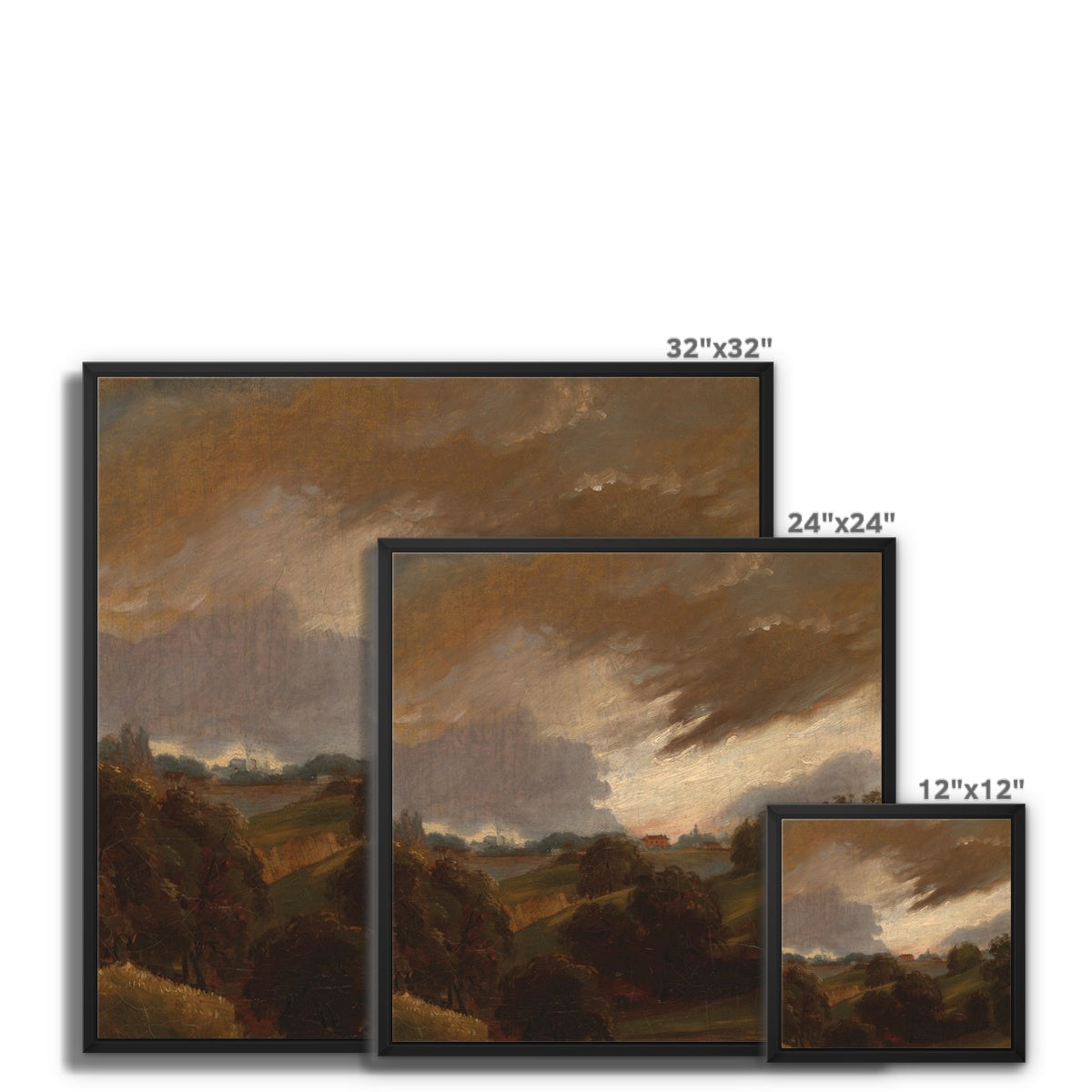Hampstead Stormy Sky | Framed Canvas
