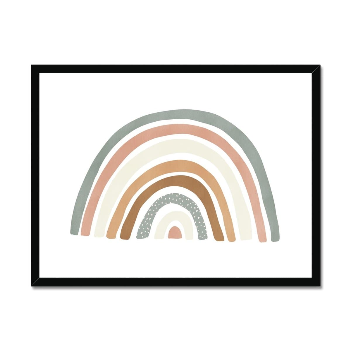 Scandi Rainbow - Watermelon | Framed Print