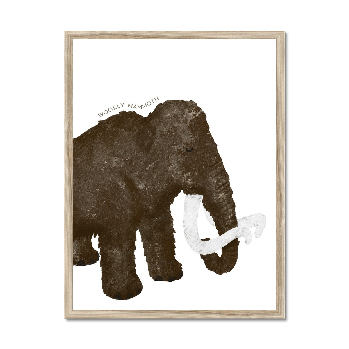 Woolly Mammoth - Portrait | Framed Print