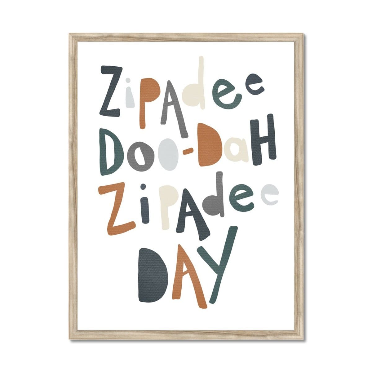 Zipadee Doo Dah - Navy | Framed Print