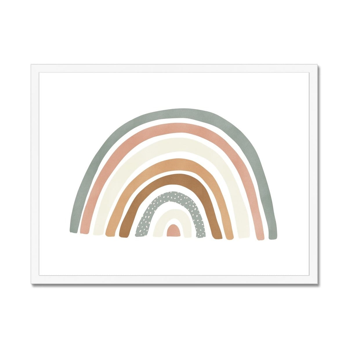 Scandi Rainbow - Watermelon | Framed Print