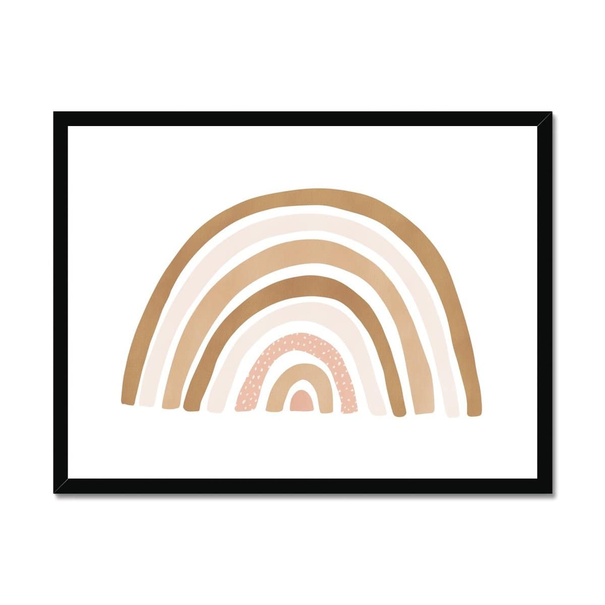 Scandi Rainbow - Burnt Umber | Framed Print