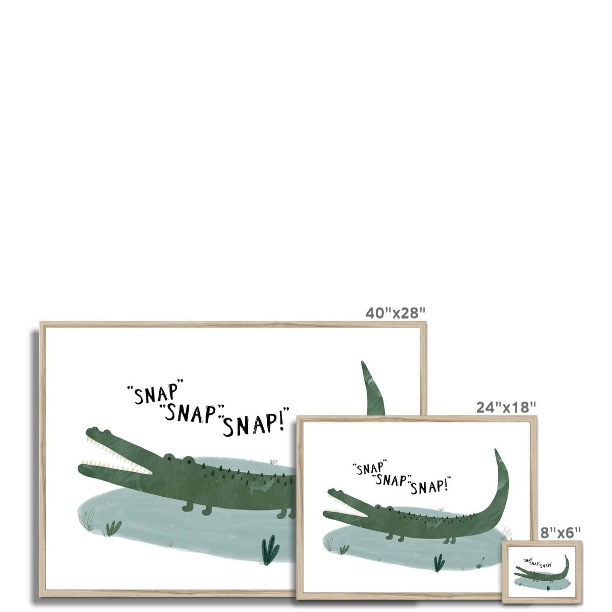 Crocodile - Snap, Snap, Snap! | Framed Print