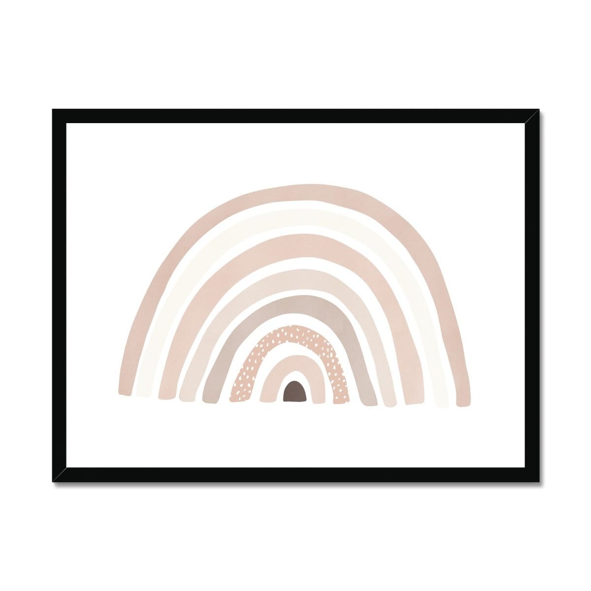Scandi Rainbow - Pink | Framed Print