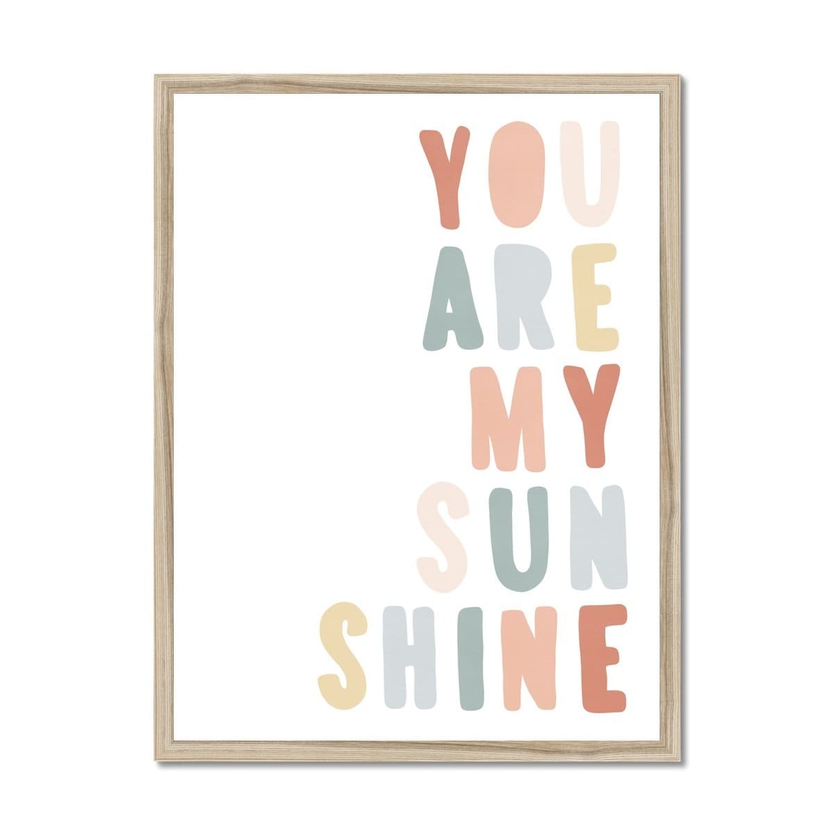 You Are My Sunshine - Subtle Colours | Framed Print