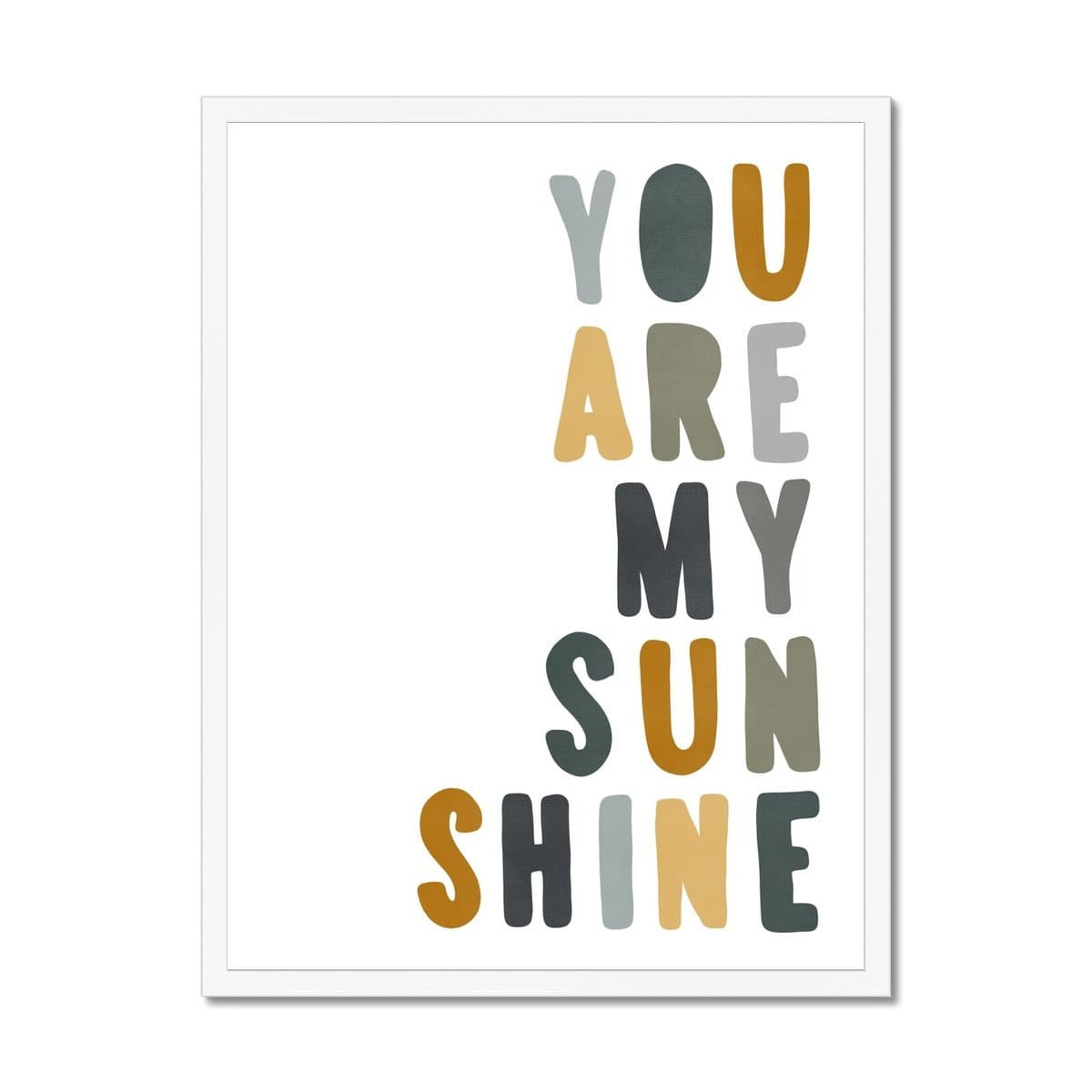 You Are My Sunshine - Jungle Colours | Framed Print