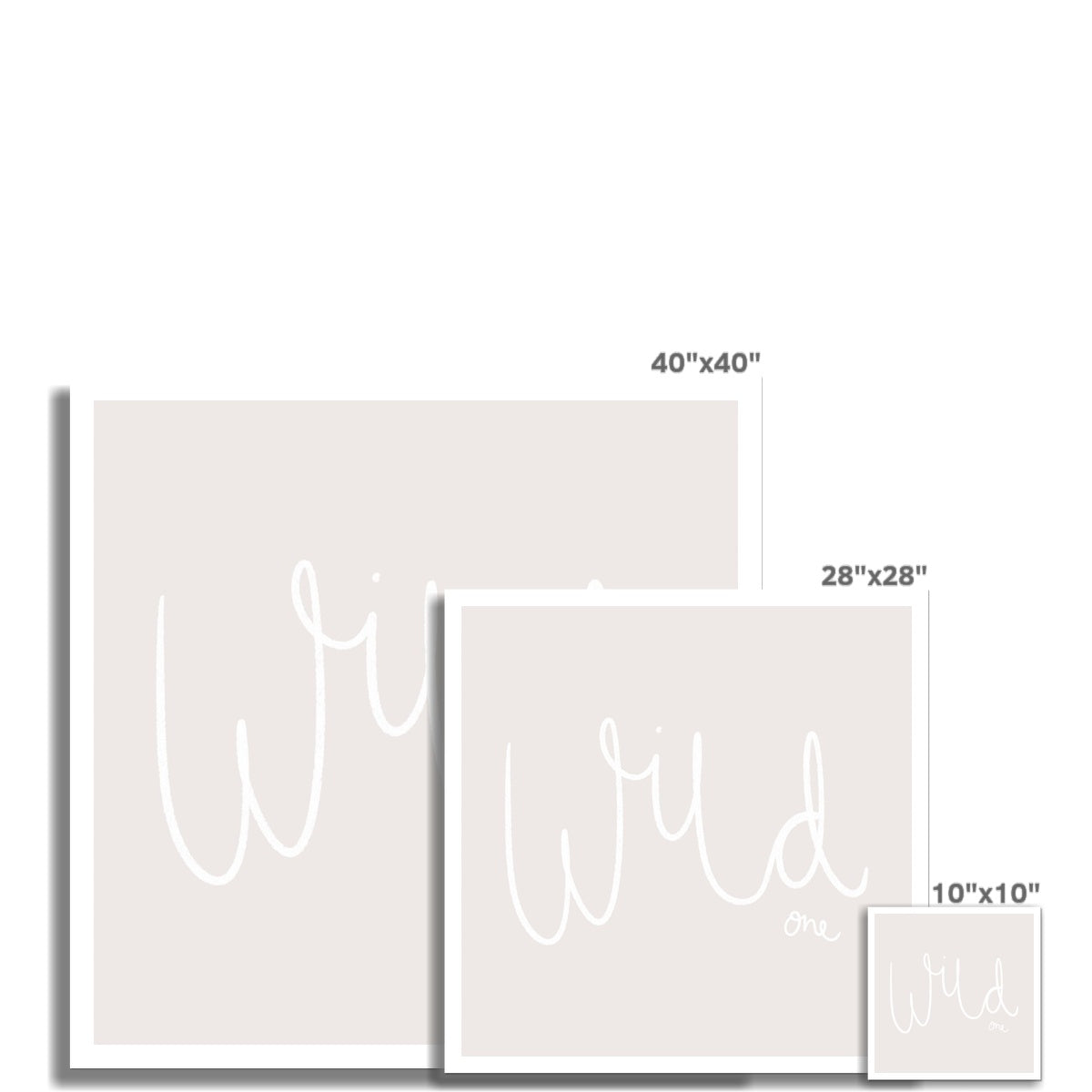 Wild One - Beige / White Landscape | Unframed