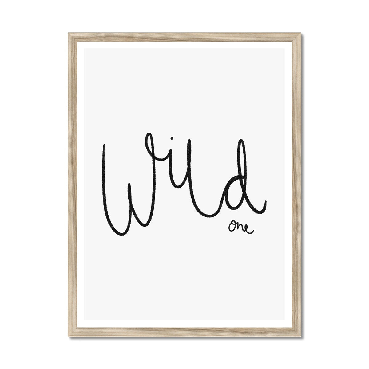 Wild One - Black, Grey | Framed Print