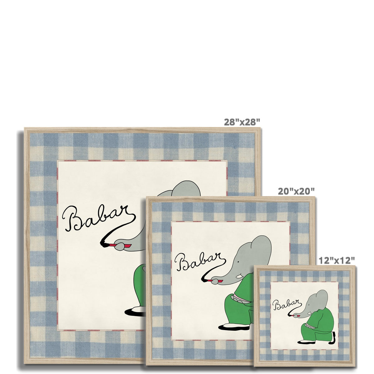Babar Nursery Art - Babar the Elephant nursery wall art print, Vintage Babar nursery decor for baby’s room, Classic Babar prints for children’s bedrooms