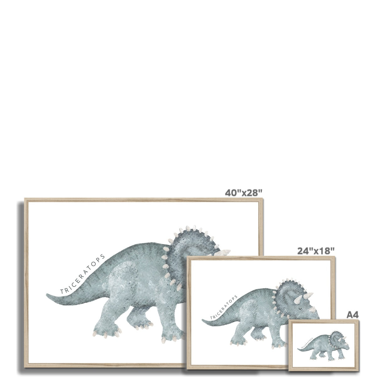 Dinosaur Art - Triceratops | Framed Print