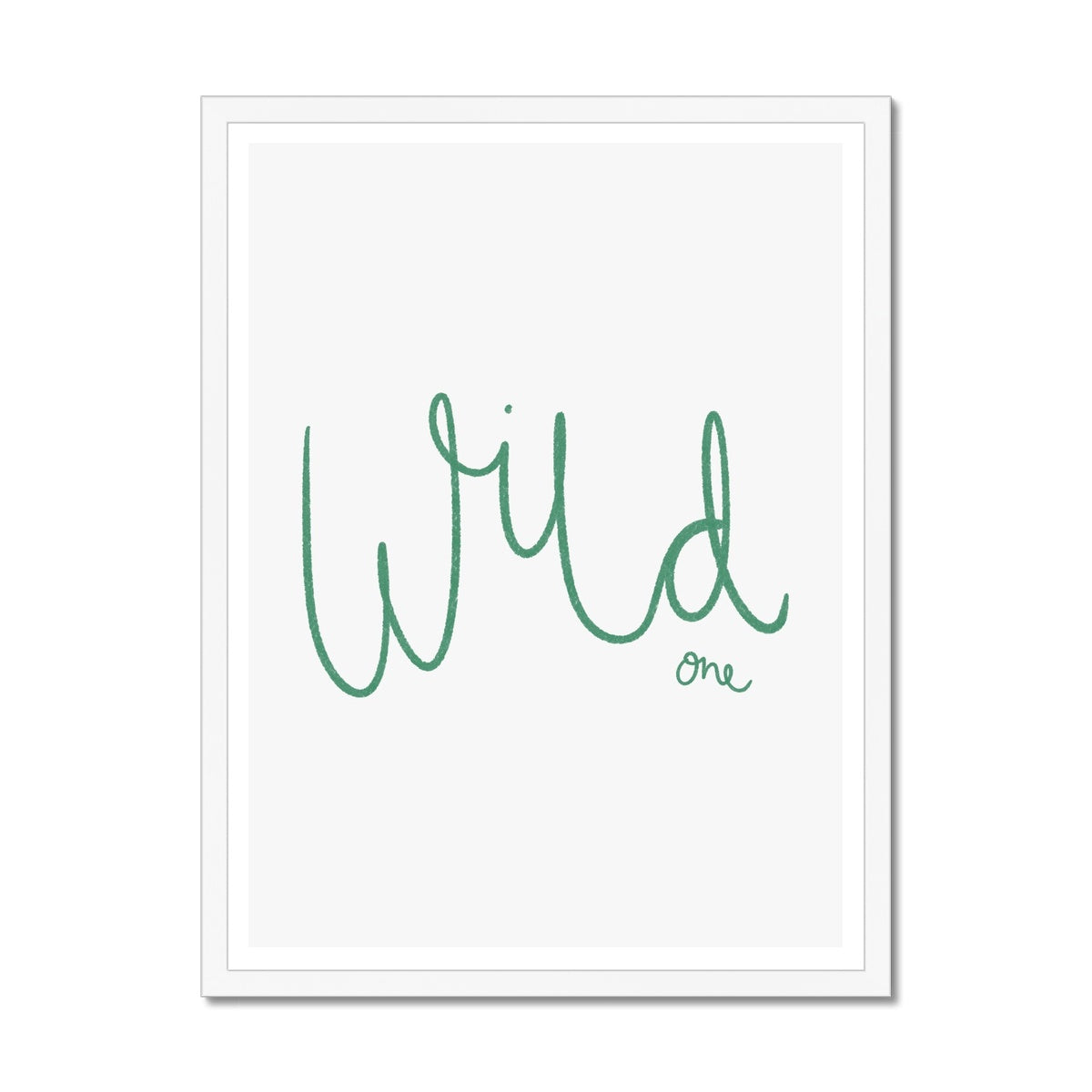 Wild One - Bright Green | Framed Print