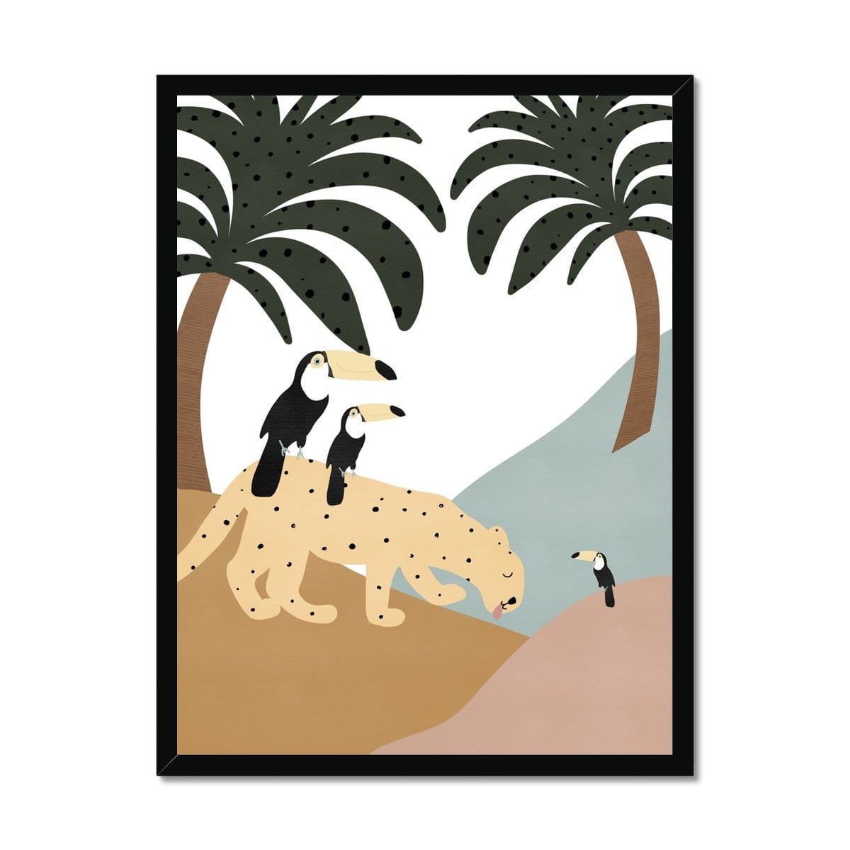 Leopard & Toucans | Framed Print