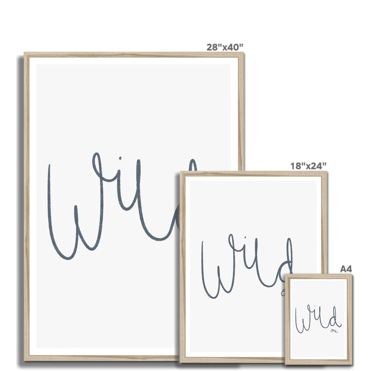Wild One - Navy | Framed Print